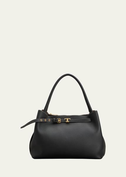 Small Timeless T Belted Leather Shoulder Bag