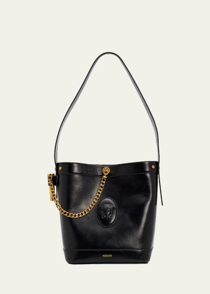 Medusa Leather Bucket Bag