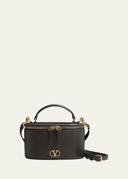 Mini Grain Leather Vanity Bag