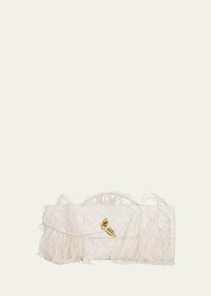 Andiamo Feather Leather Clutch Bag