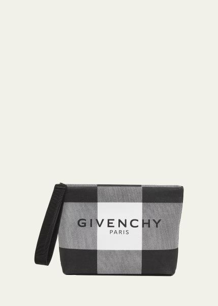 Logo Check Pouch Bag