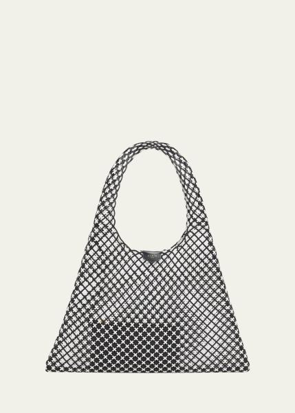 Woven Leather Hobo Bag