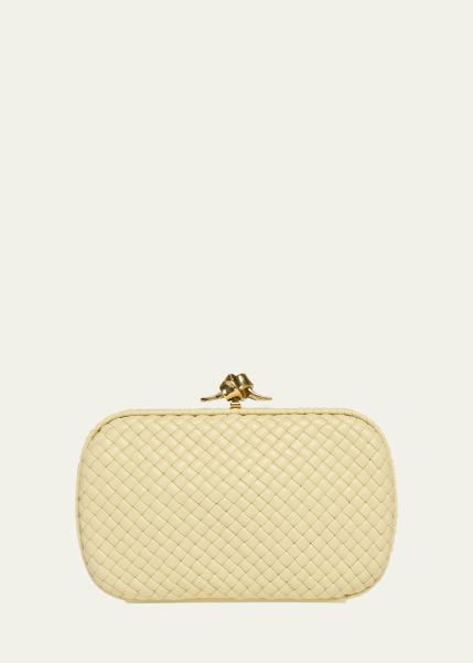 Puffy Leather Knot Clutch Bag