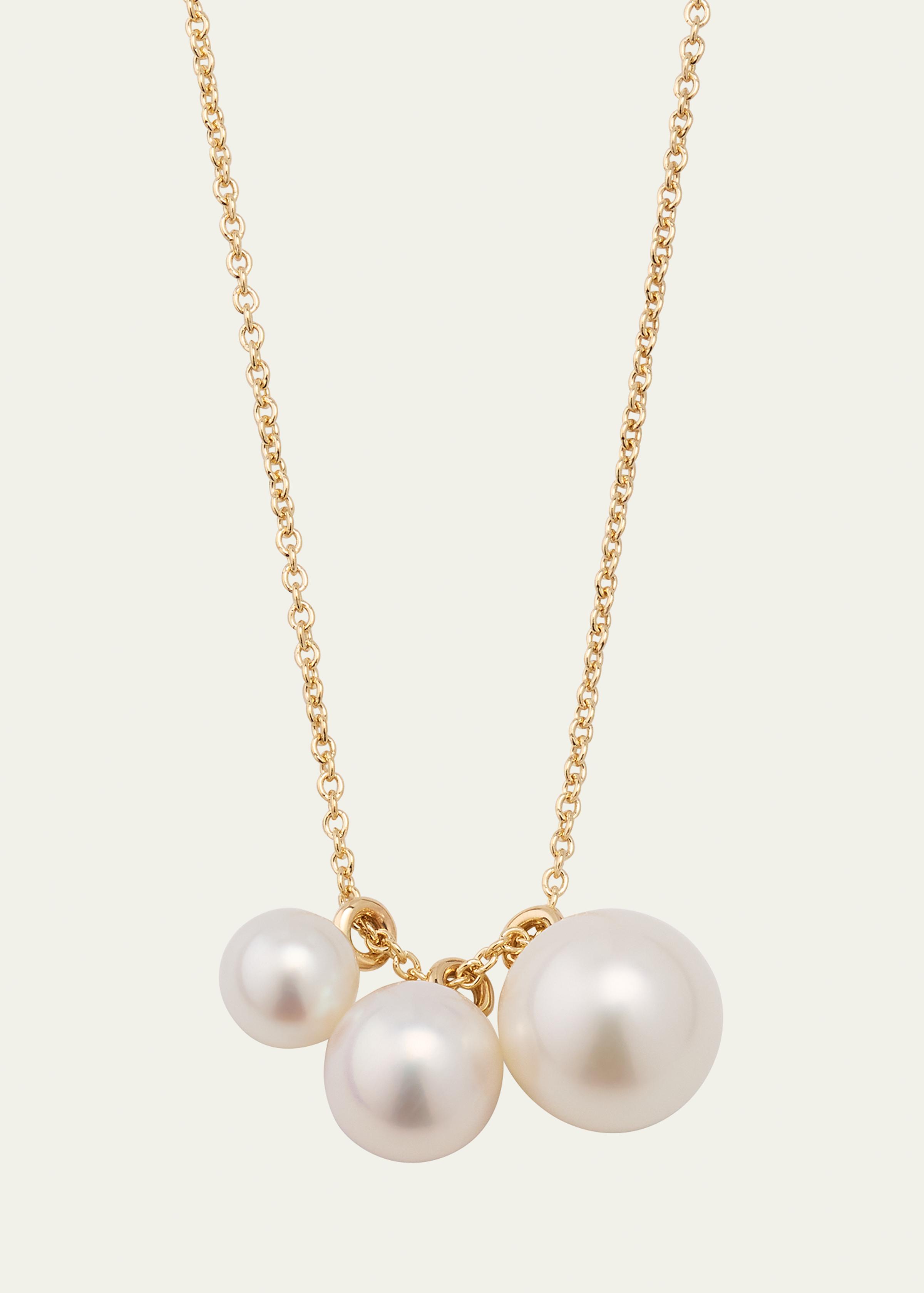 14K Recycled Yellow Gold Stella Necklace with Freshwater Pearls