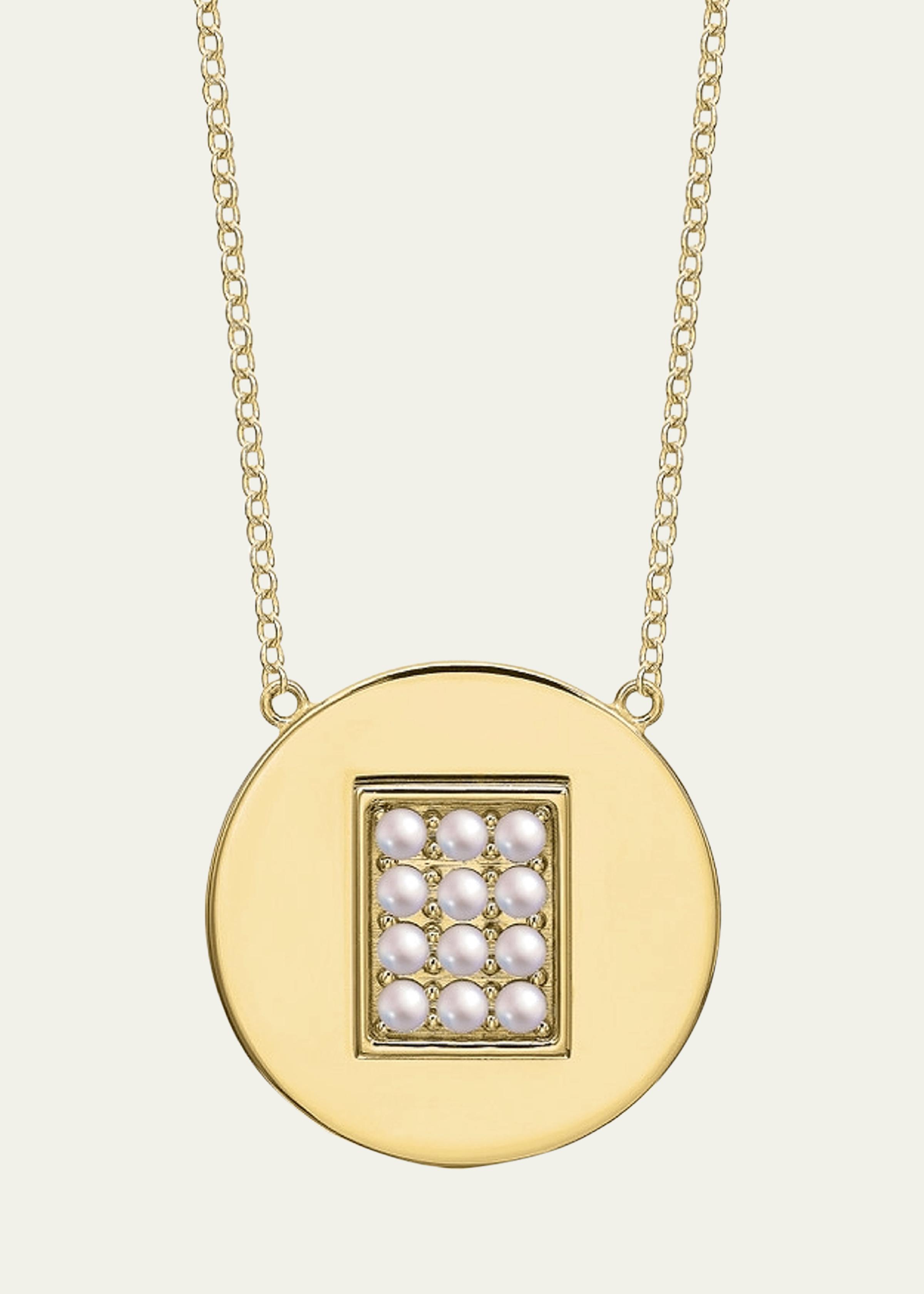 14K Gold Pearl Birthstone Necklace