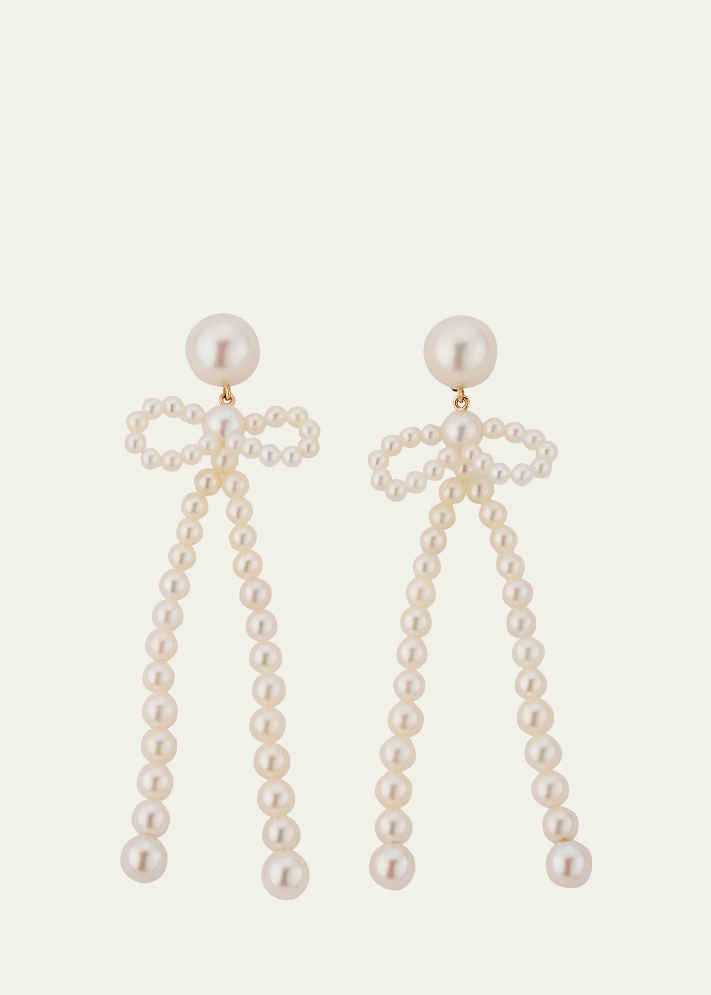Bow Rosette Dangle Earrings