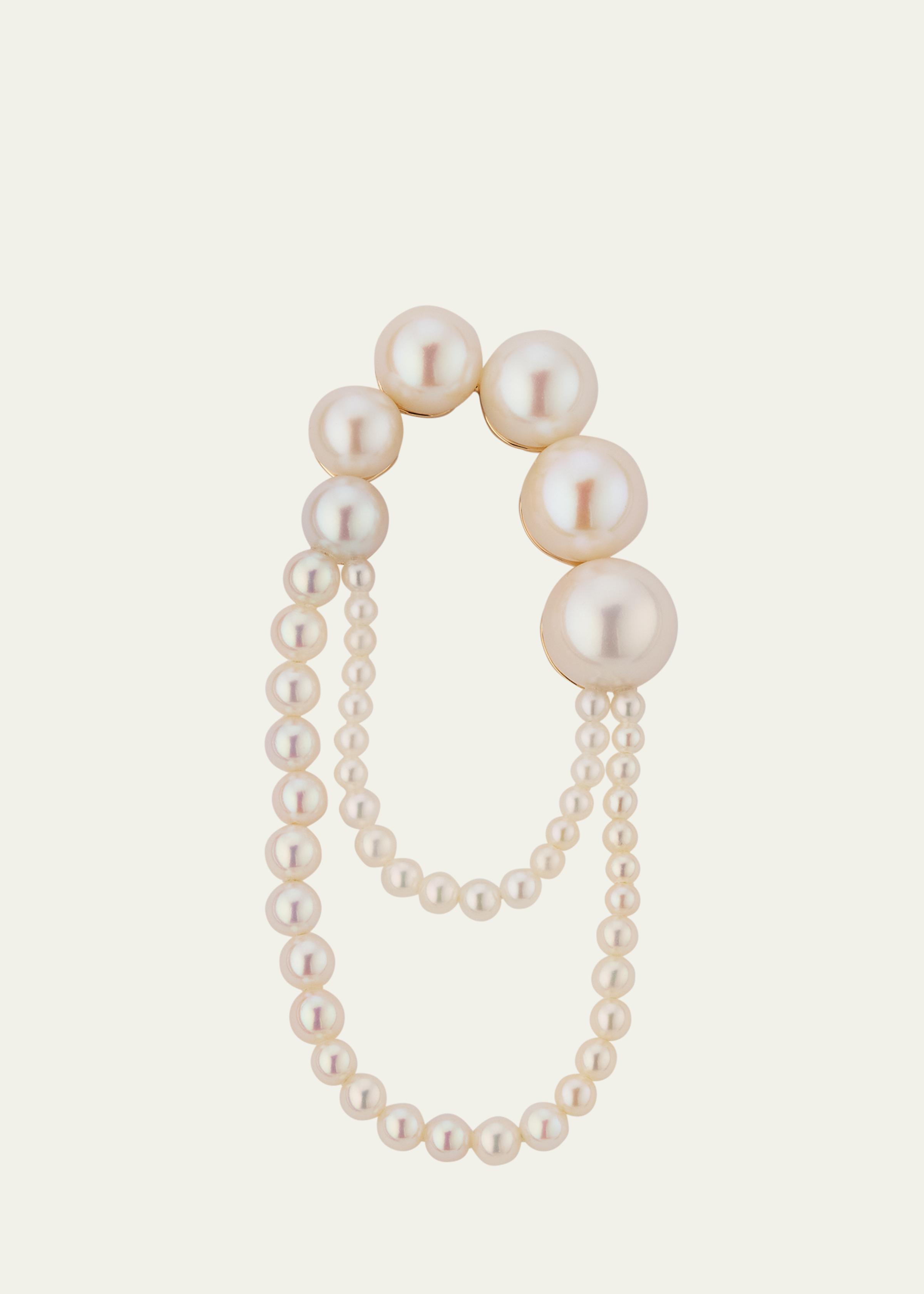 Embrasse de Perle Graduated Loop Earrings, Single, Right