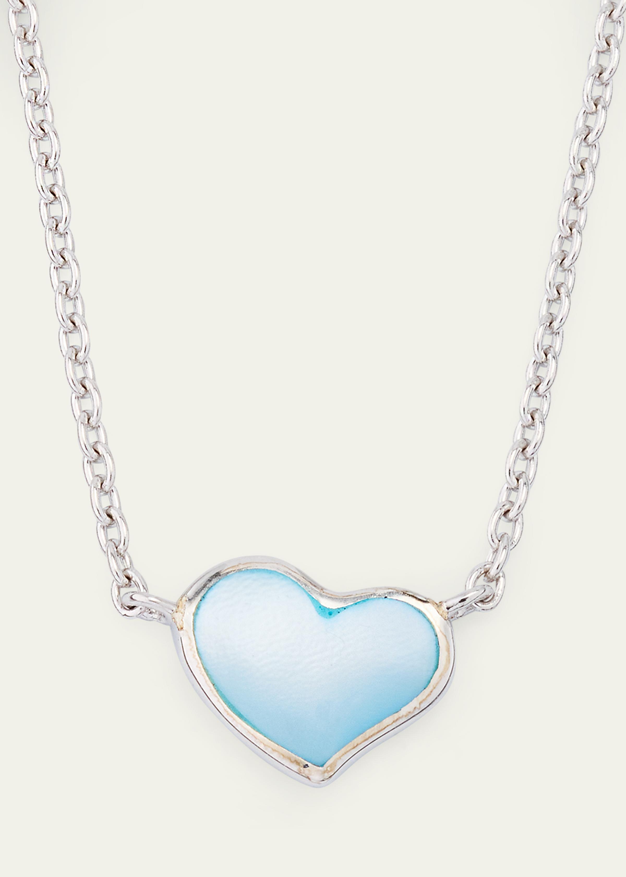 Mother-of-Pearl Single Heart Necklace