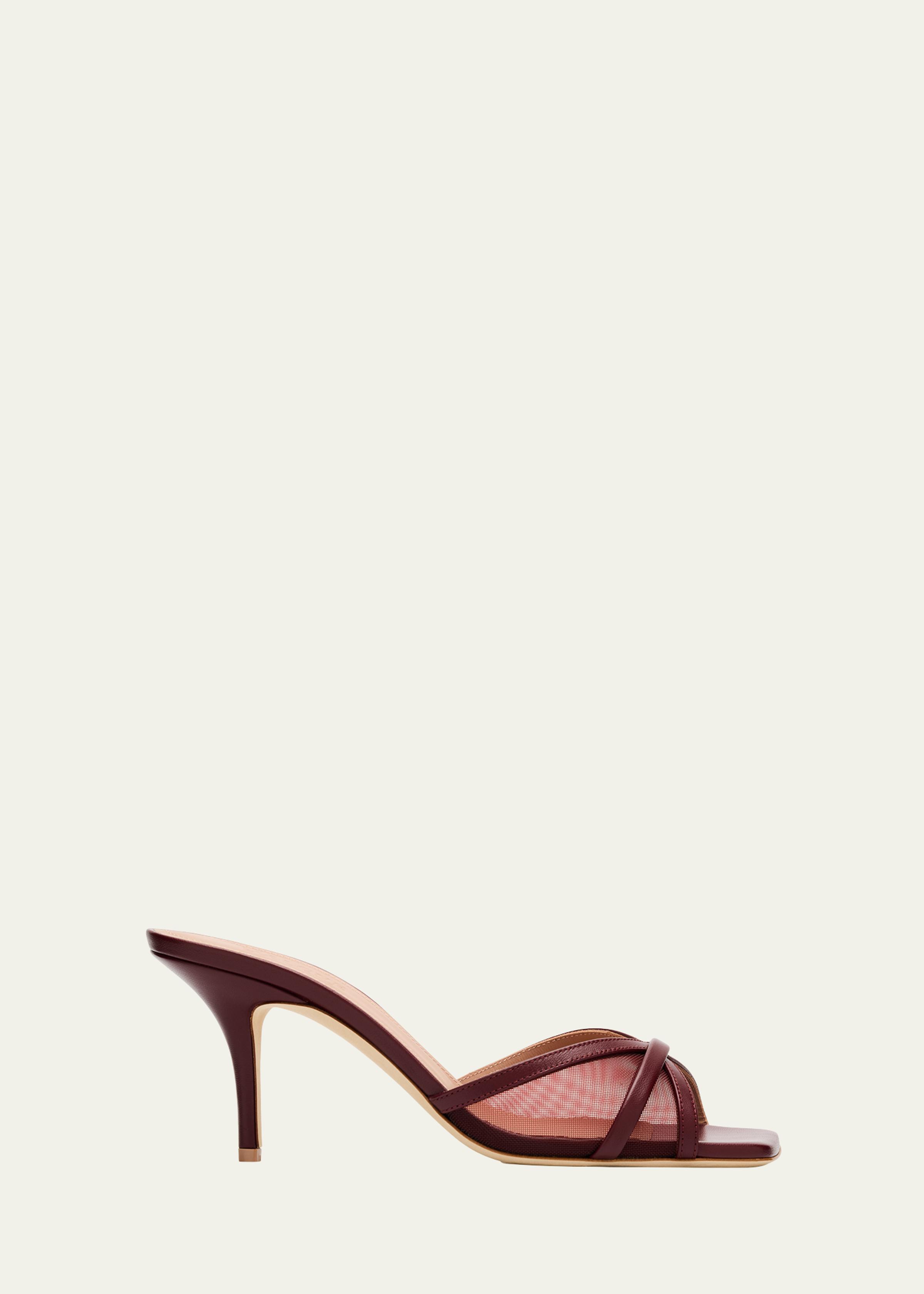Perla Mesh Leather Sandals