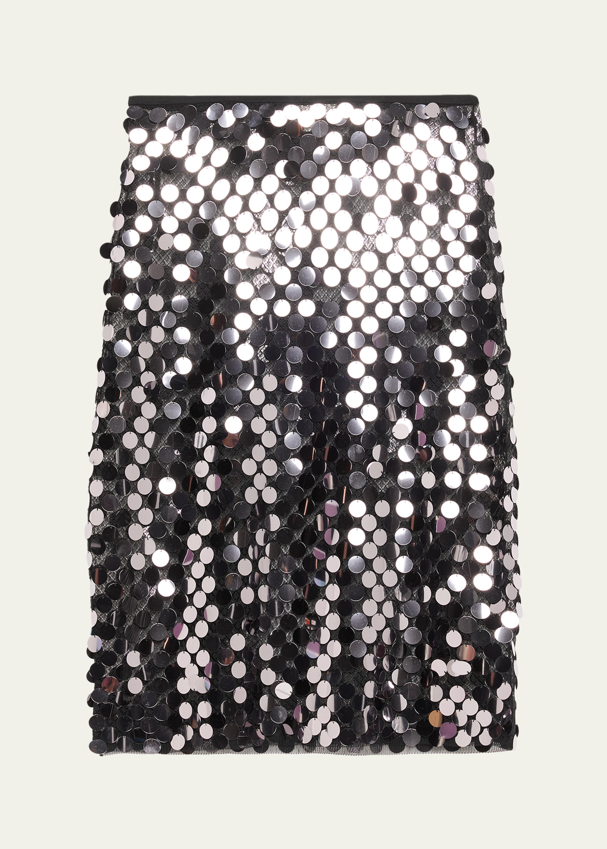 Yumi Sequined Mesh Skirt