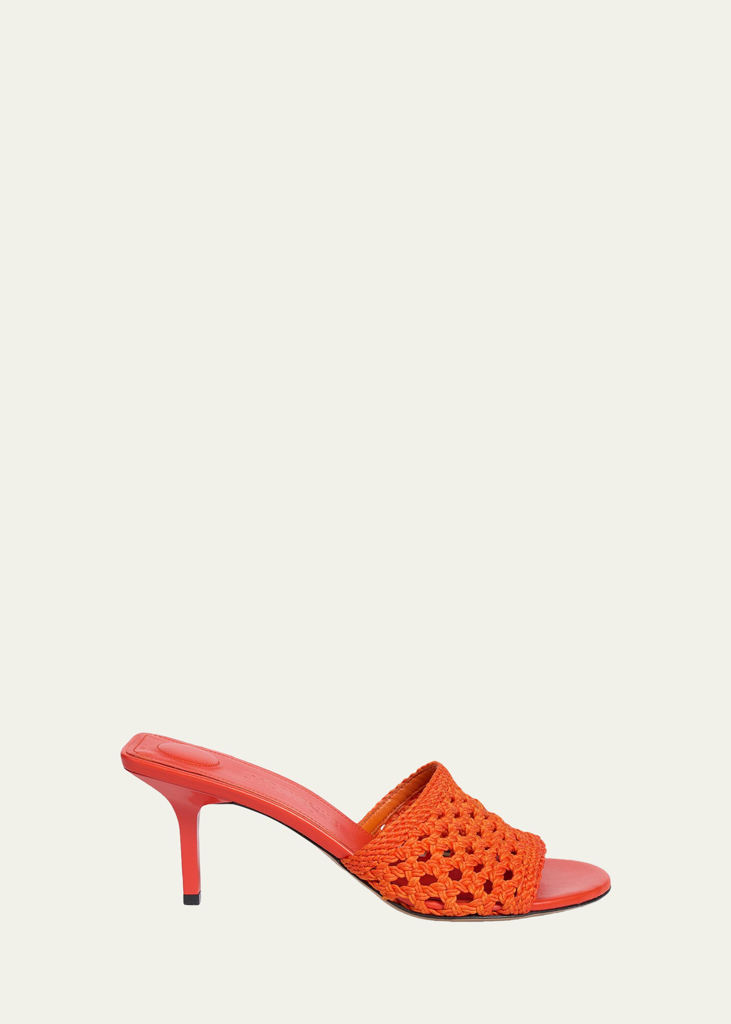 75mm Les Cubisto Open-Knit Mules
