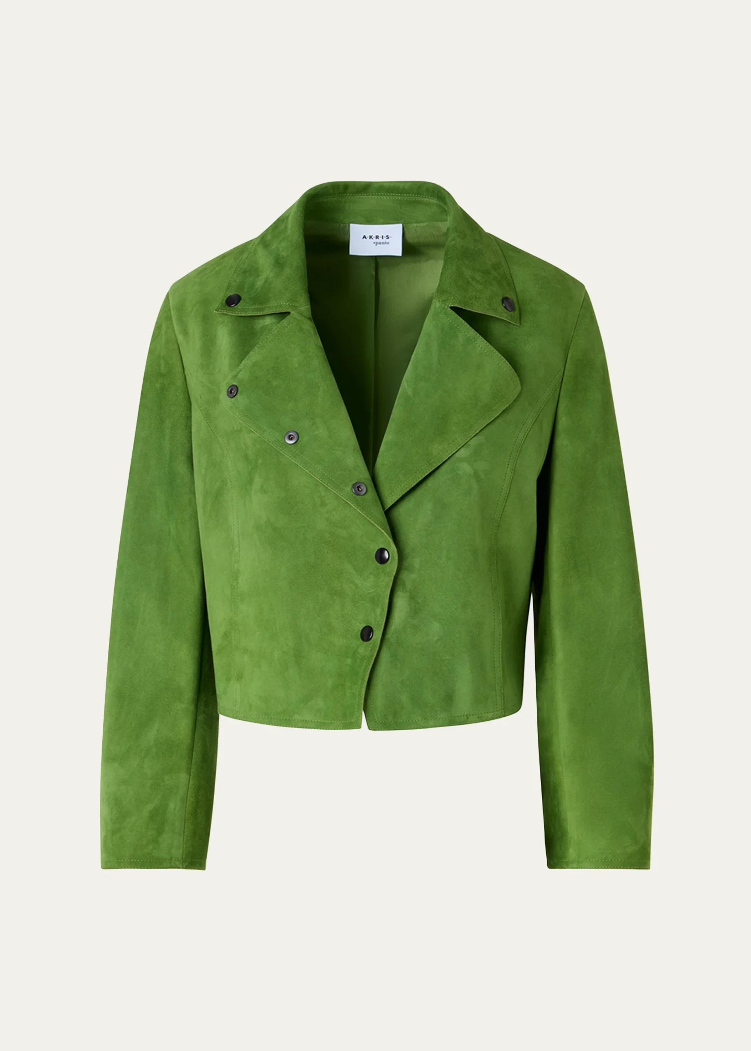 Suede Crop Moto Jacket