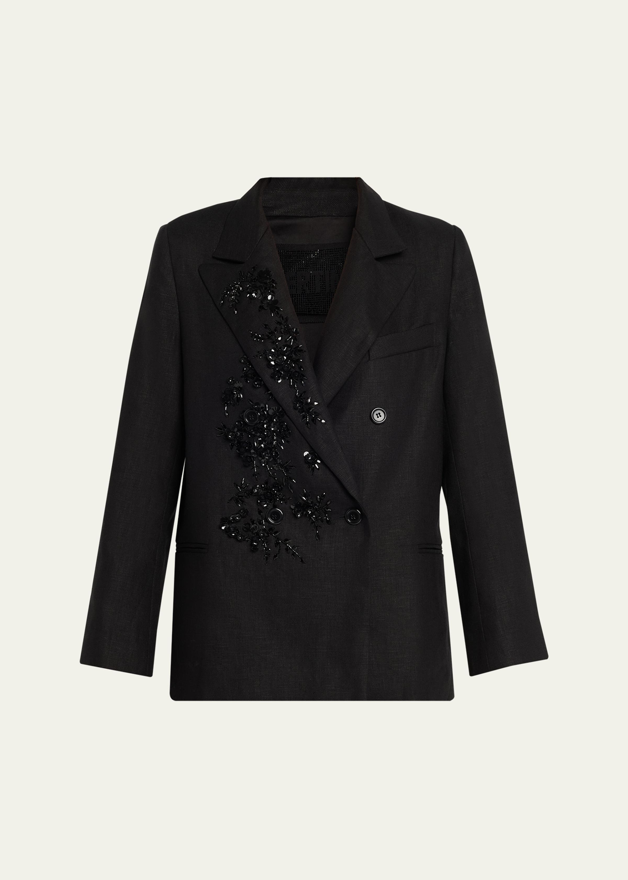 Antibes Night Embellished Double-Breasted Jacket