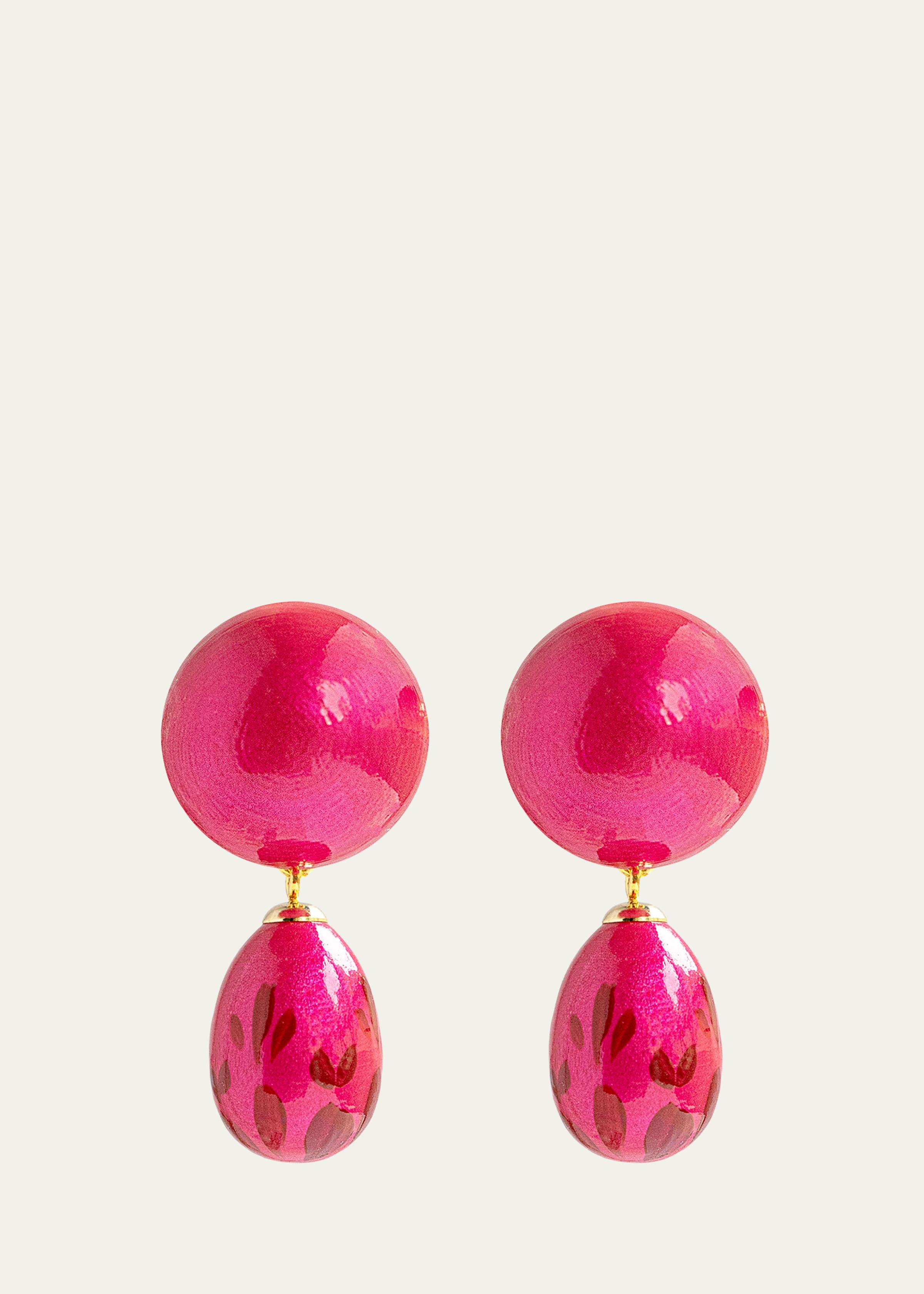 Calista Earrings in Rosso Divine