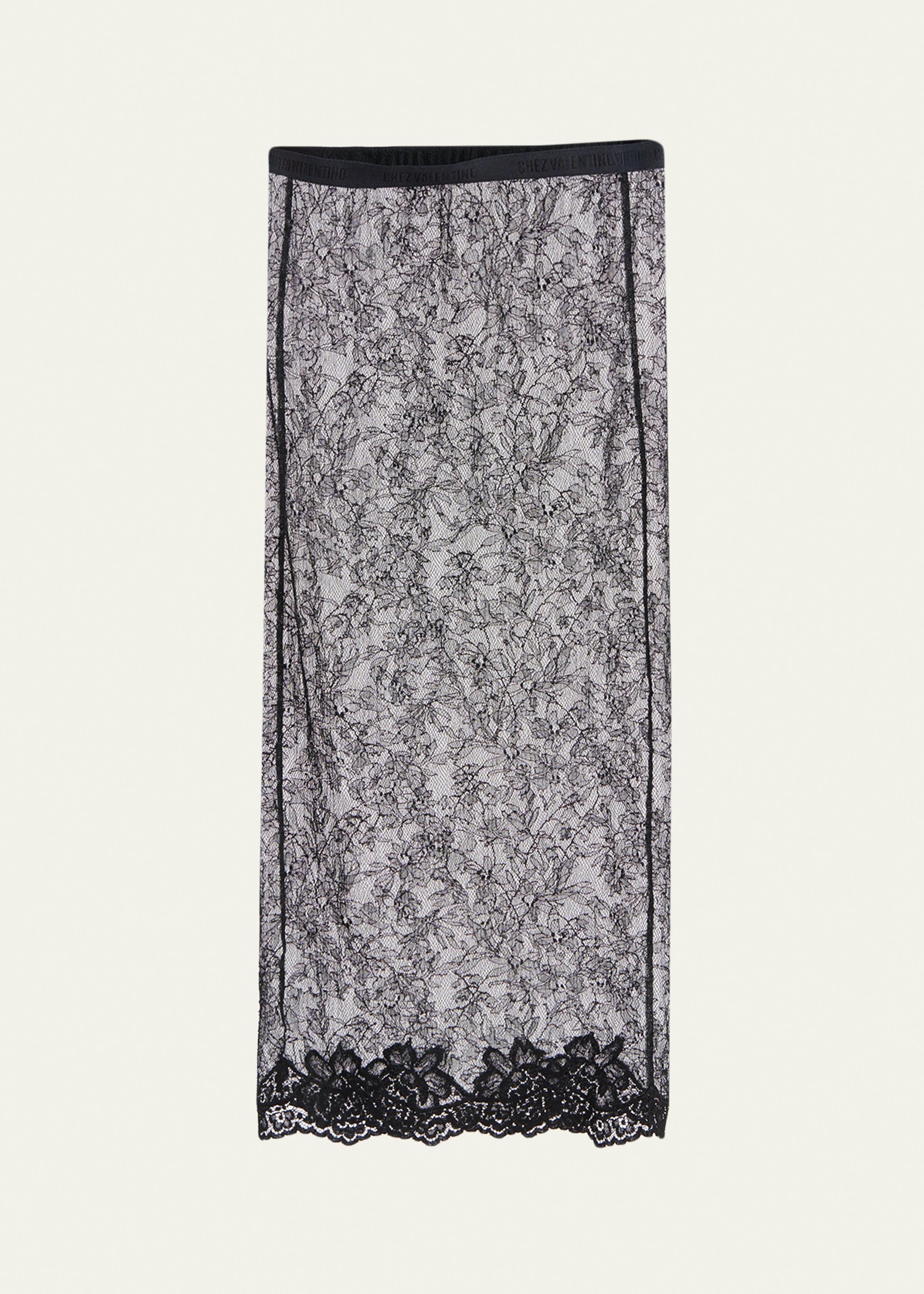 Lace Bodycon Midi-Skirt