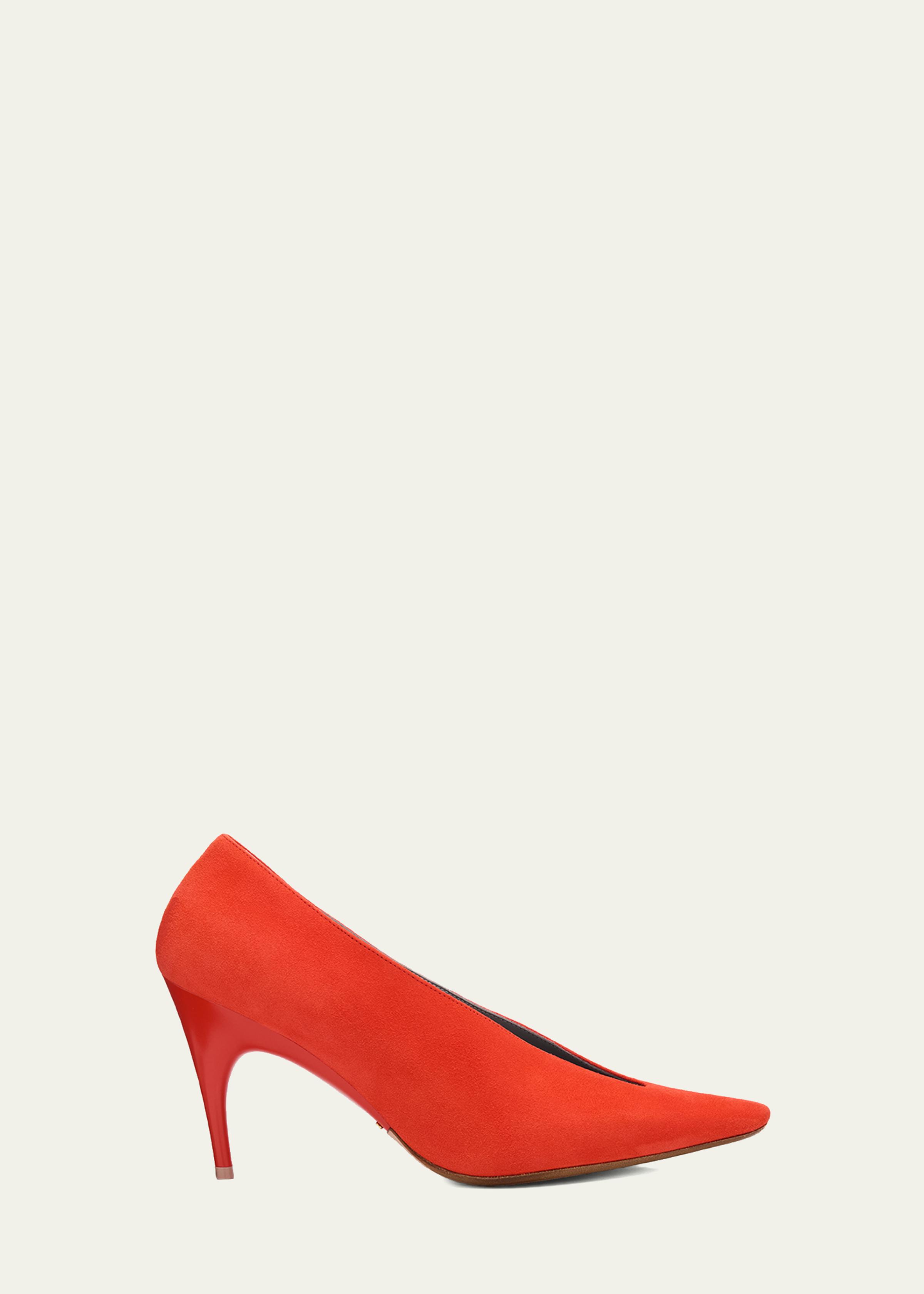 90mm Duchesse Suede Pumps