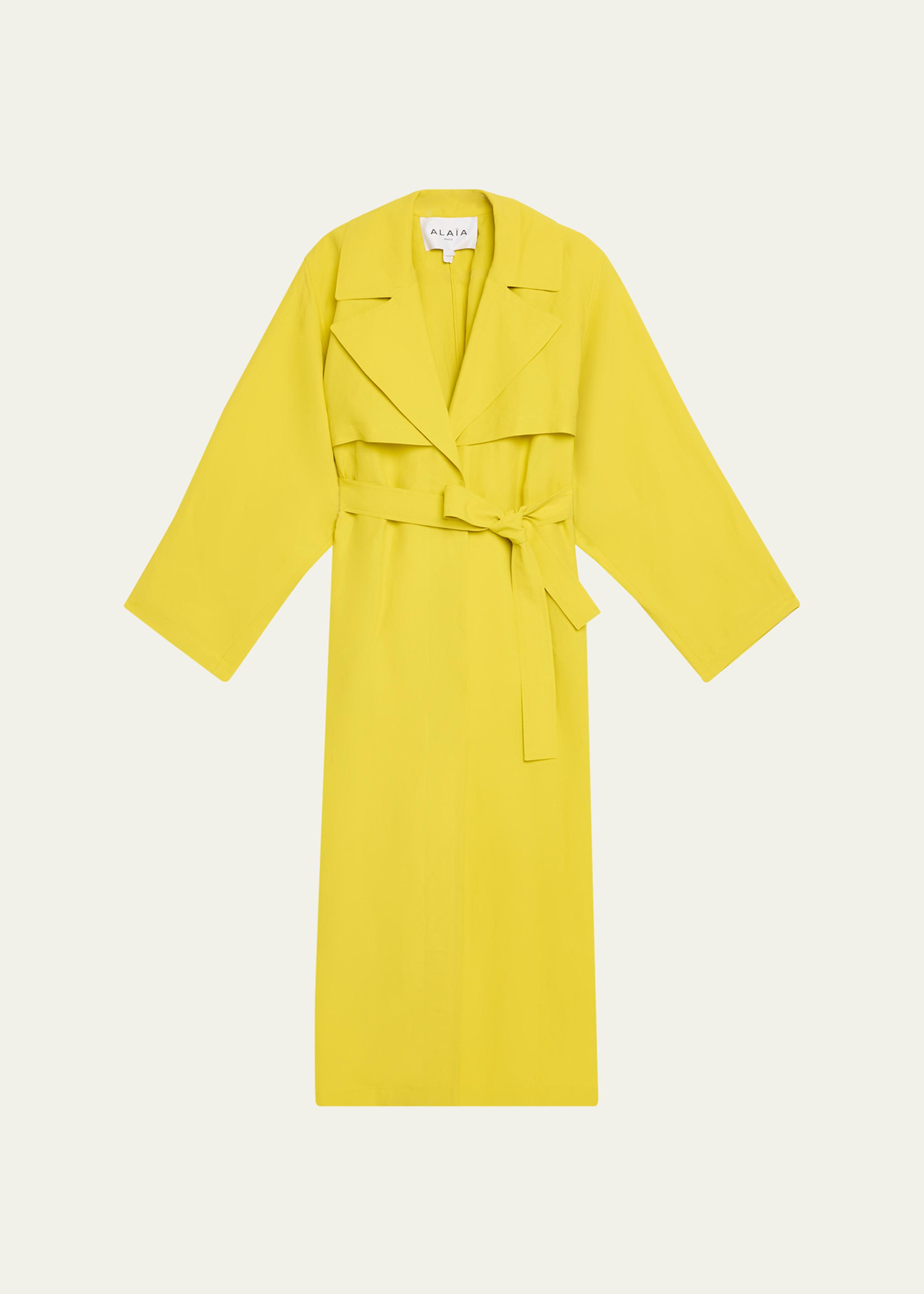 Paper Belted Midi Trench Coat