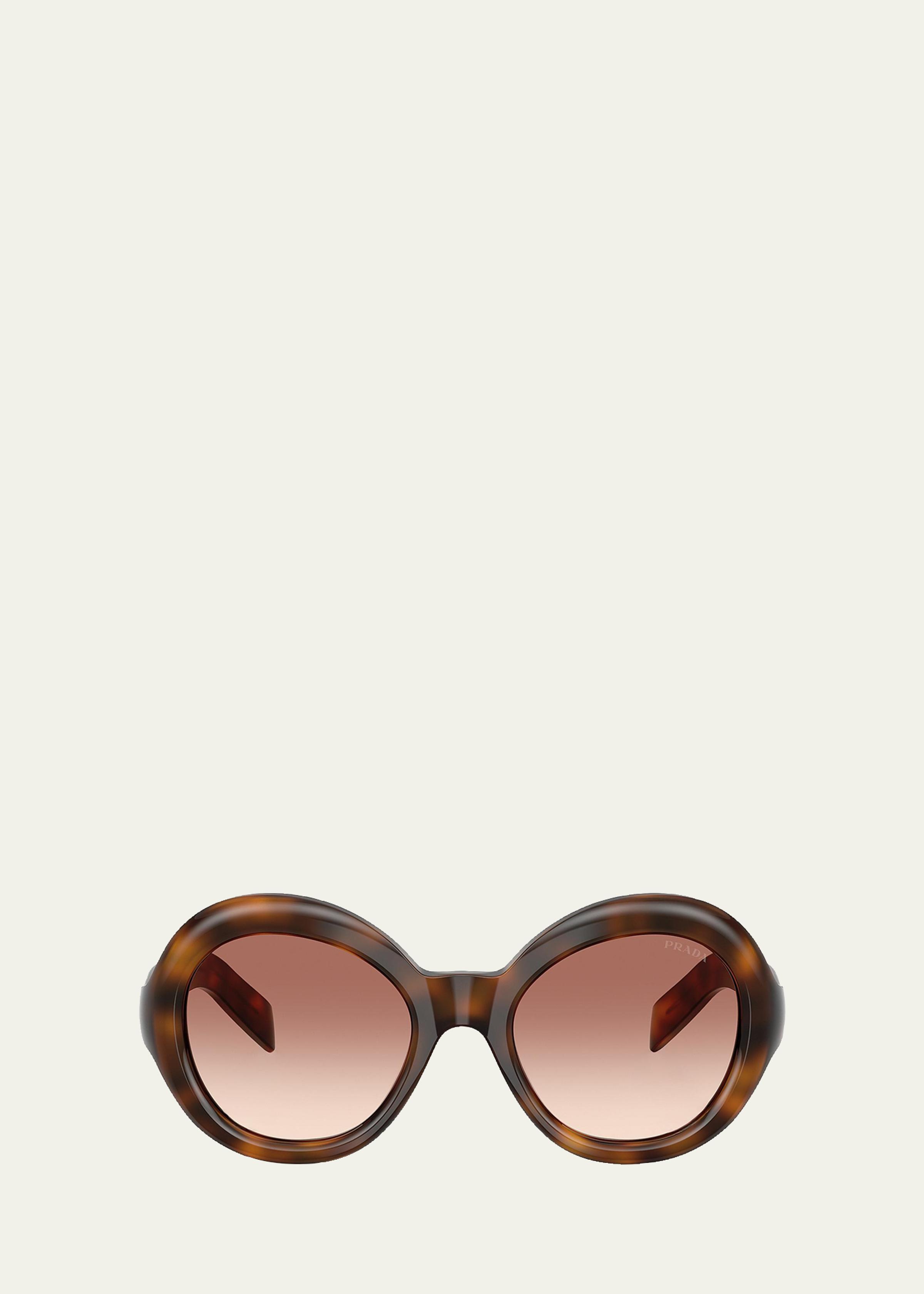 PR D08SU 53MM Round Sunglasses