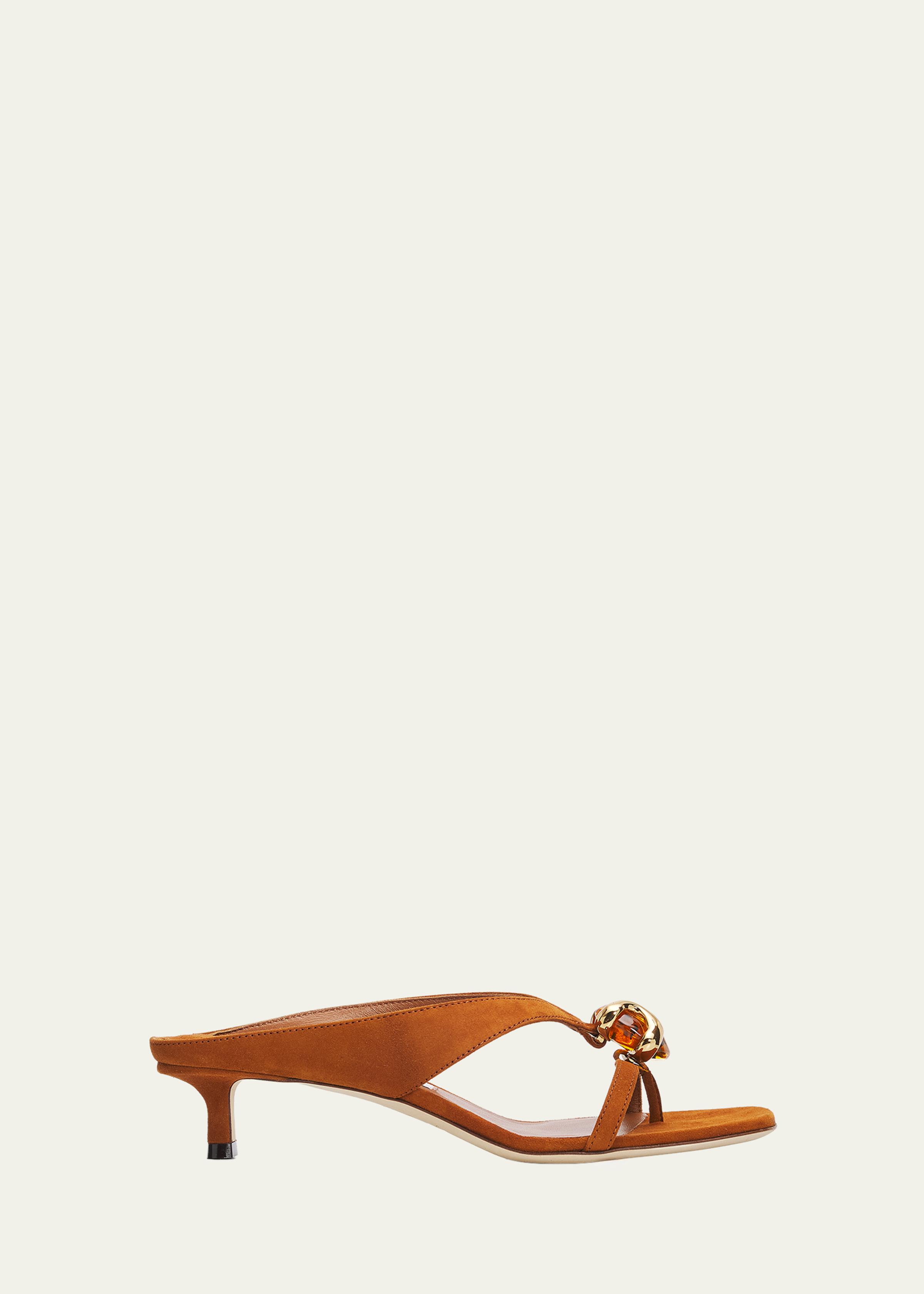 35mm Emeri Stone Suede Sandals