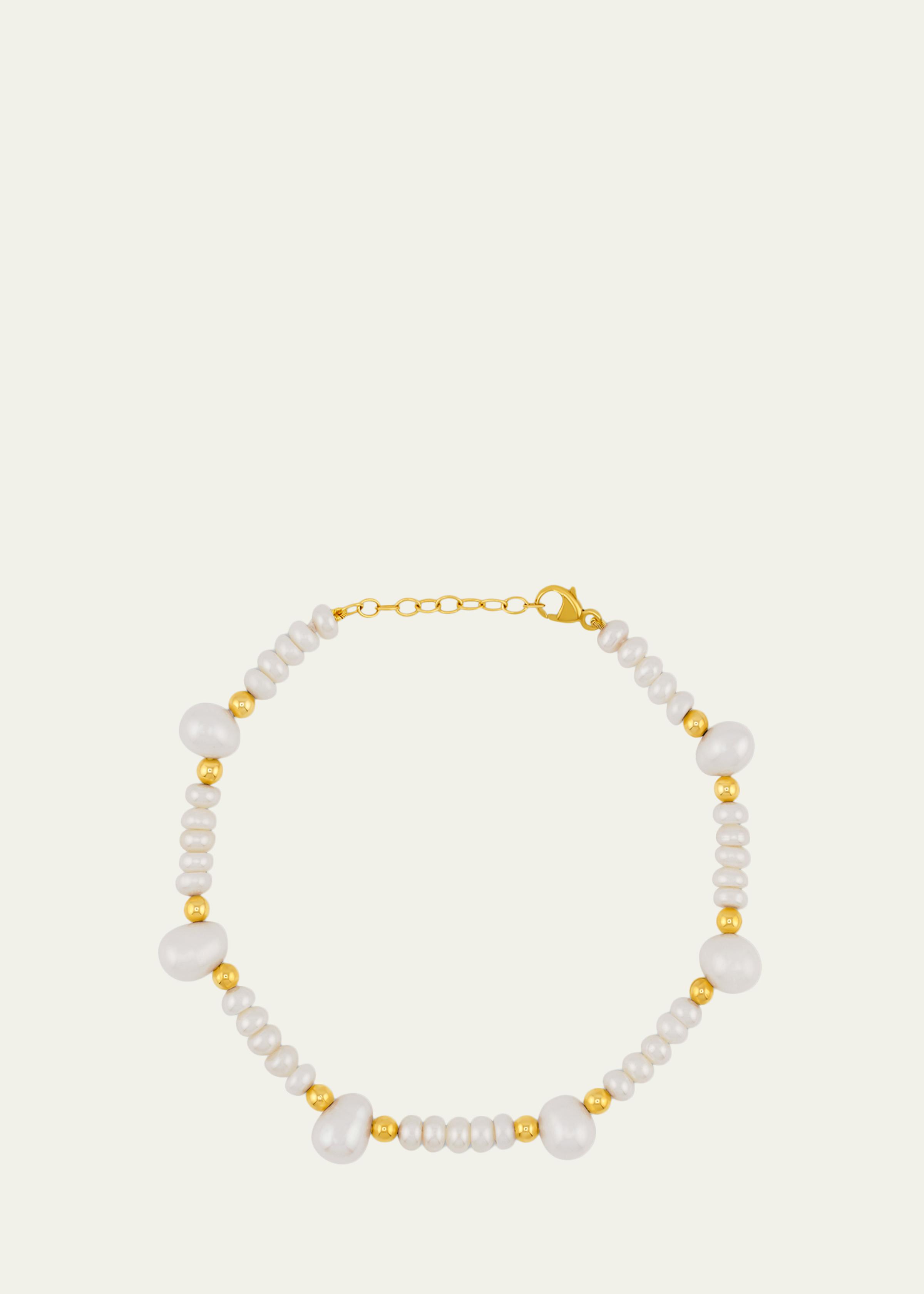 Ocean 14K Gold and Pearl Bracelet