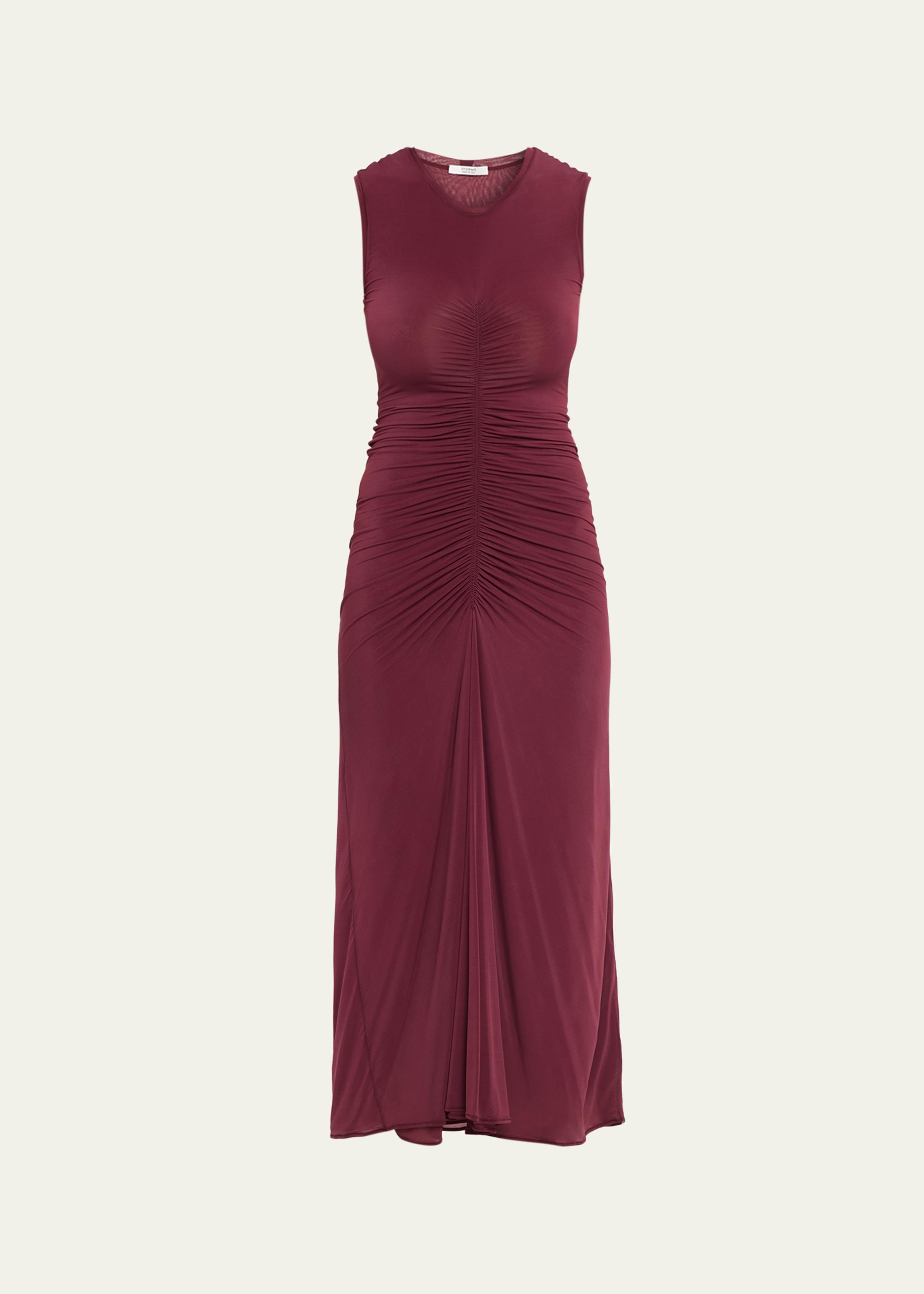 Gisela Sleeveless Ruched Jersey Dress