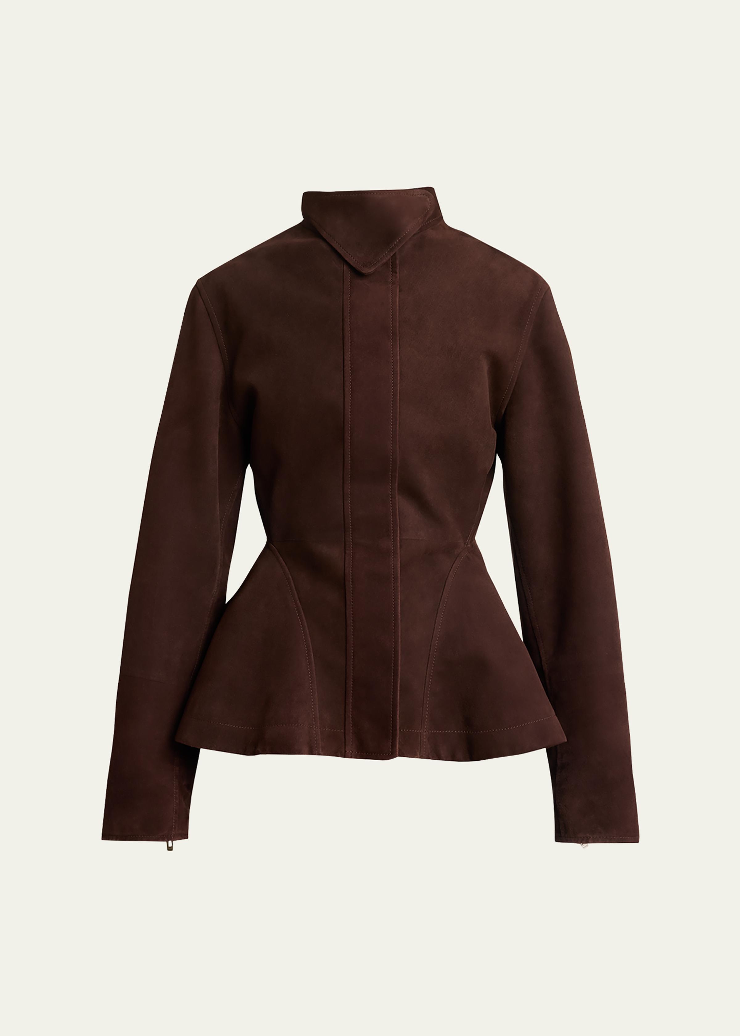 Suede Peplum Jacket