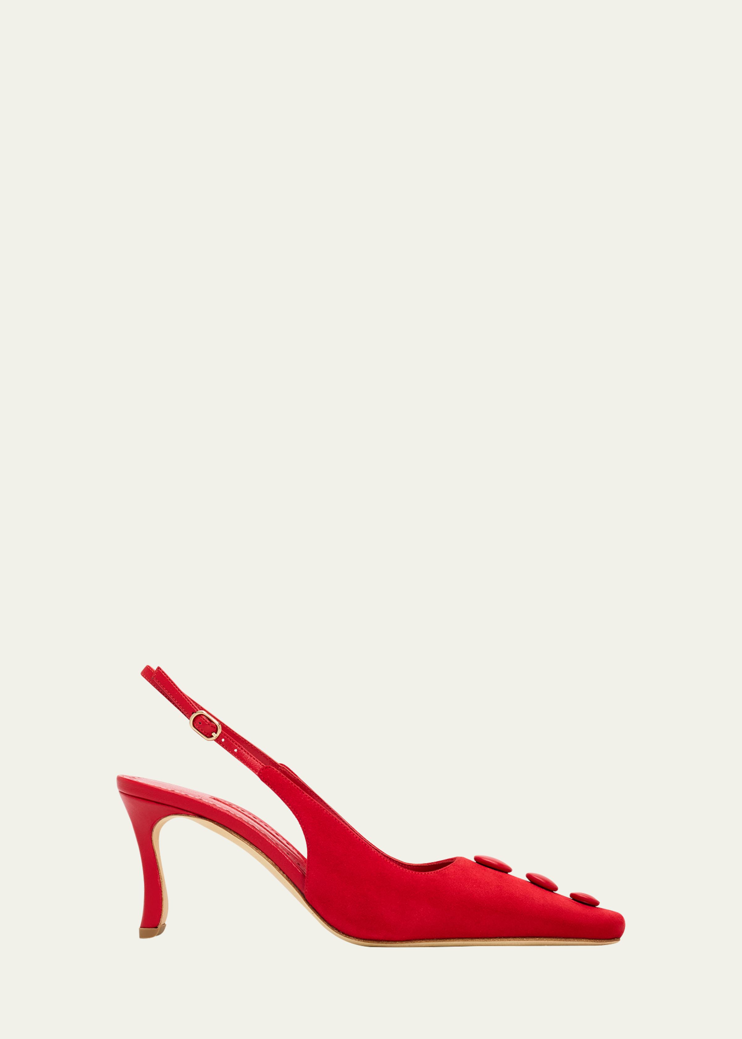 70mm Alexapla Suede Slingback Pumps
