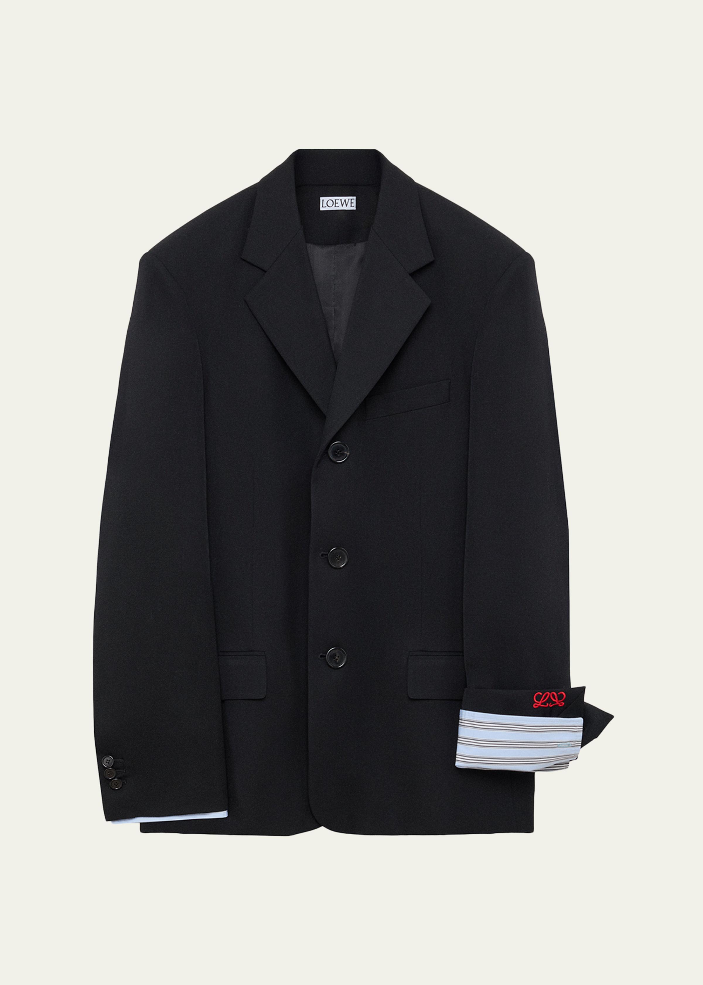 Double-Breasted Wool-Blend Blazer