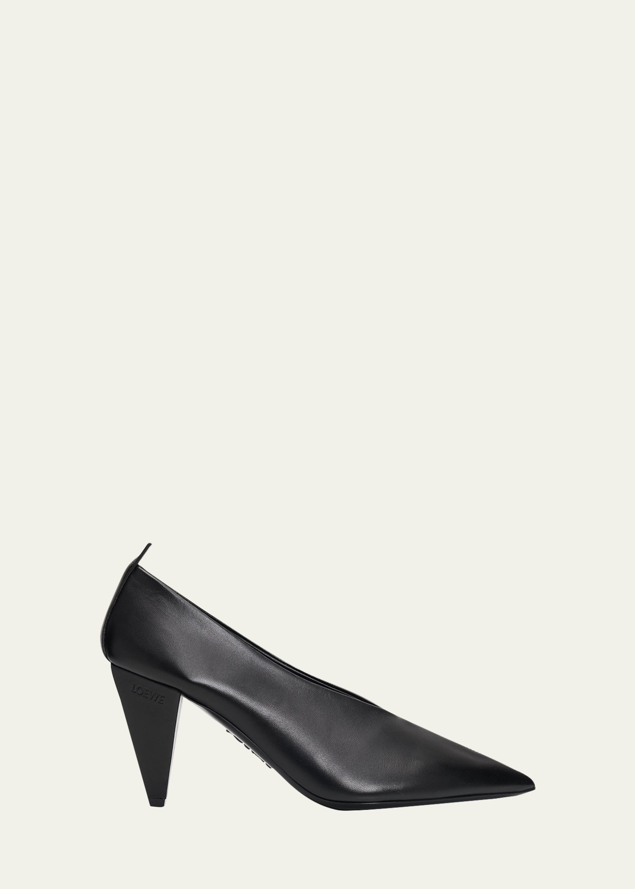 45mm Origami Cubic Leather Pumps