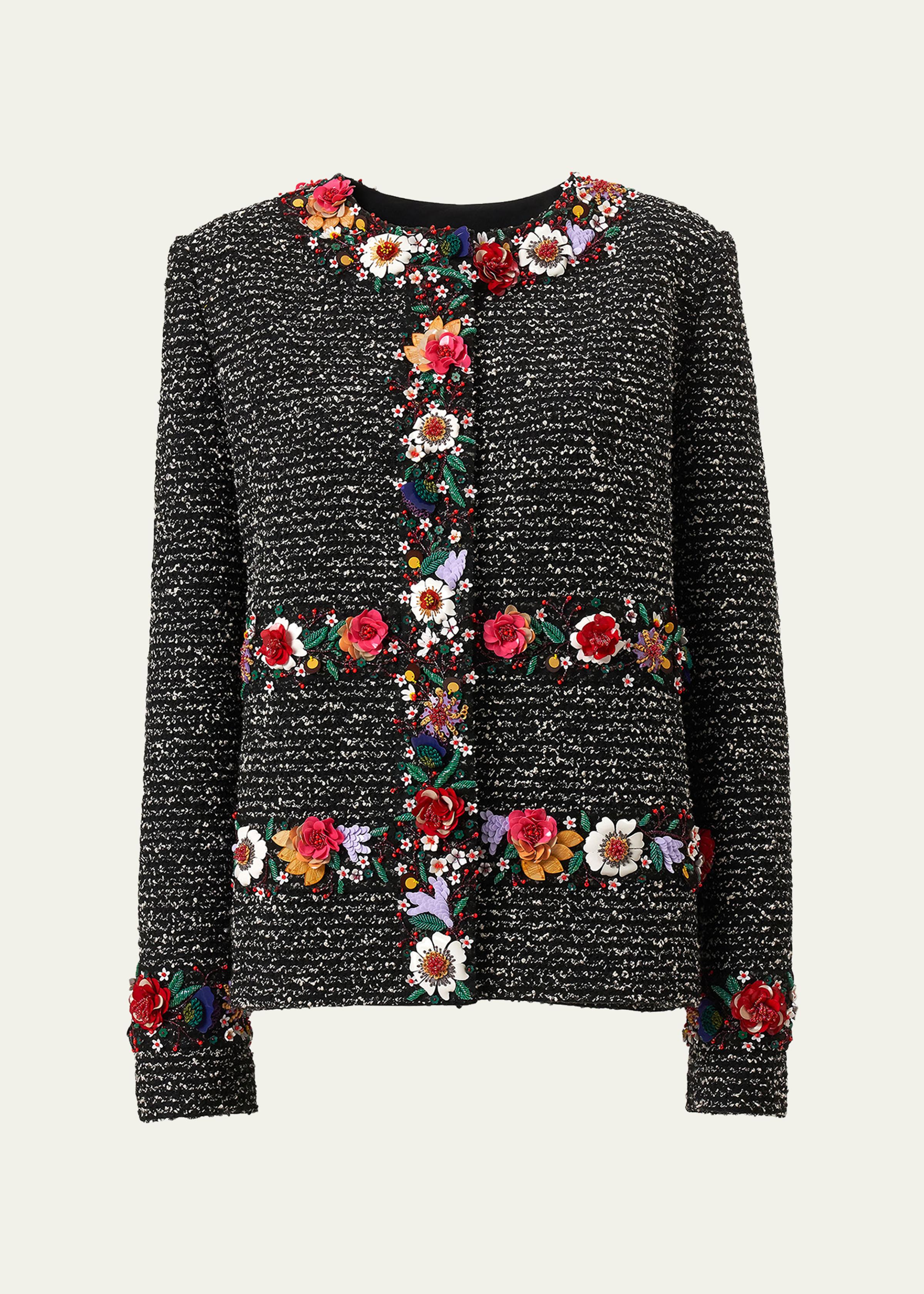 Embroidered Tweed Jacket