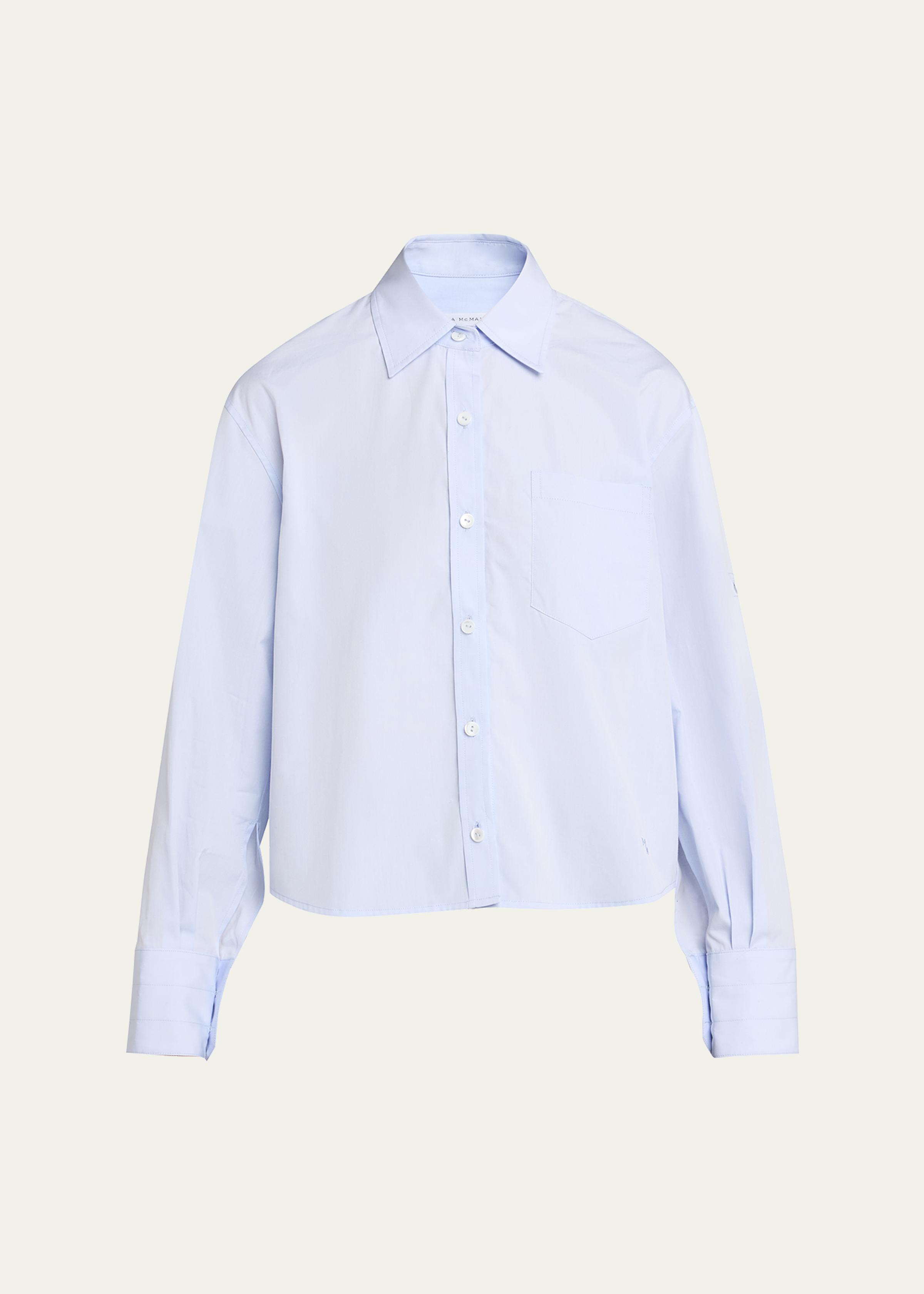 Organic Cotton Cropped Button-Down Shirt