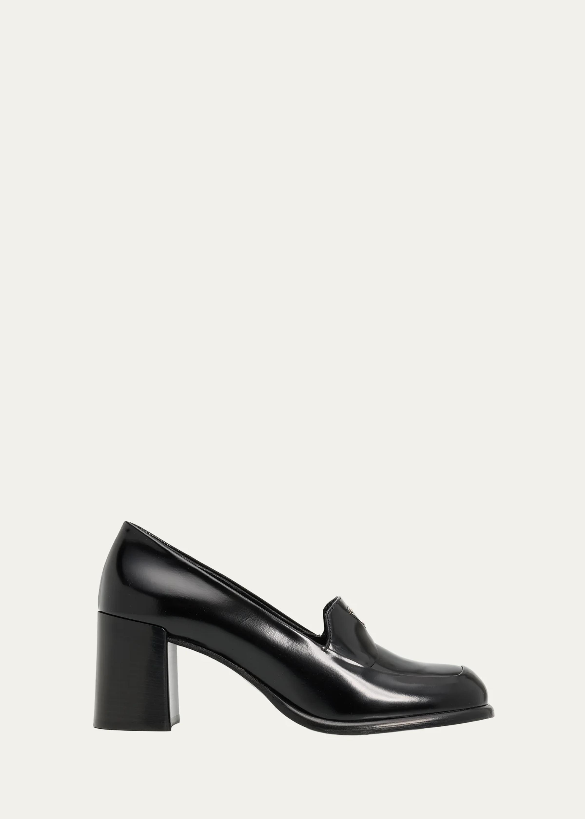 65mm Mocassini Leather Loafer Pumps