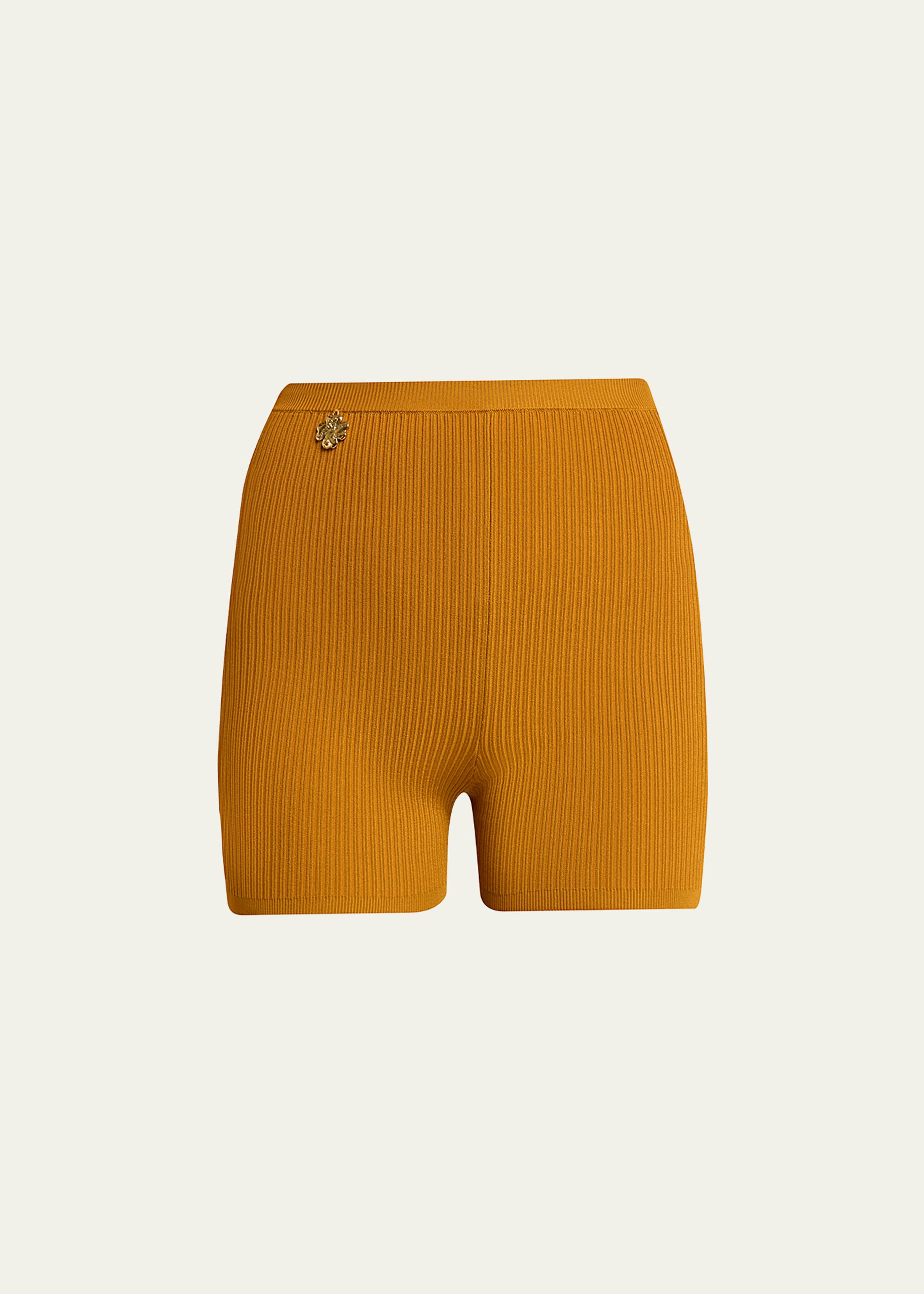 Rib-Knit Cycling Shorts