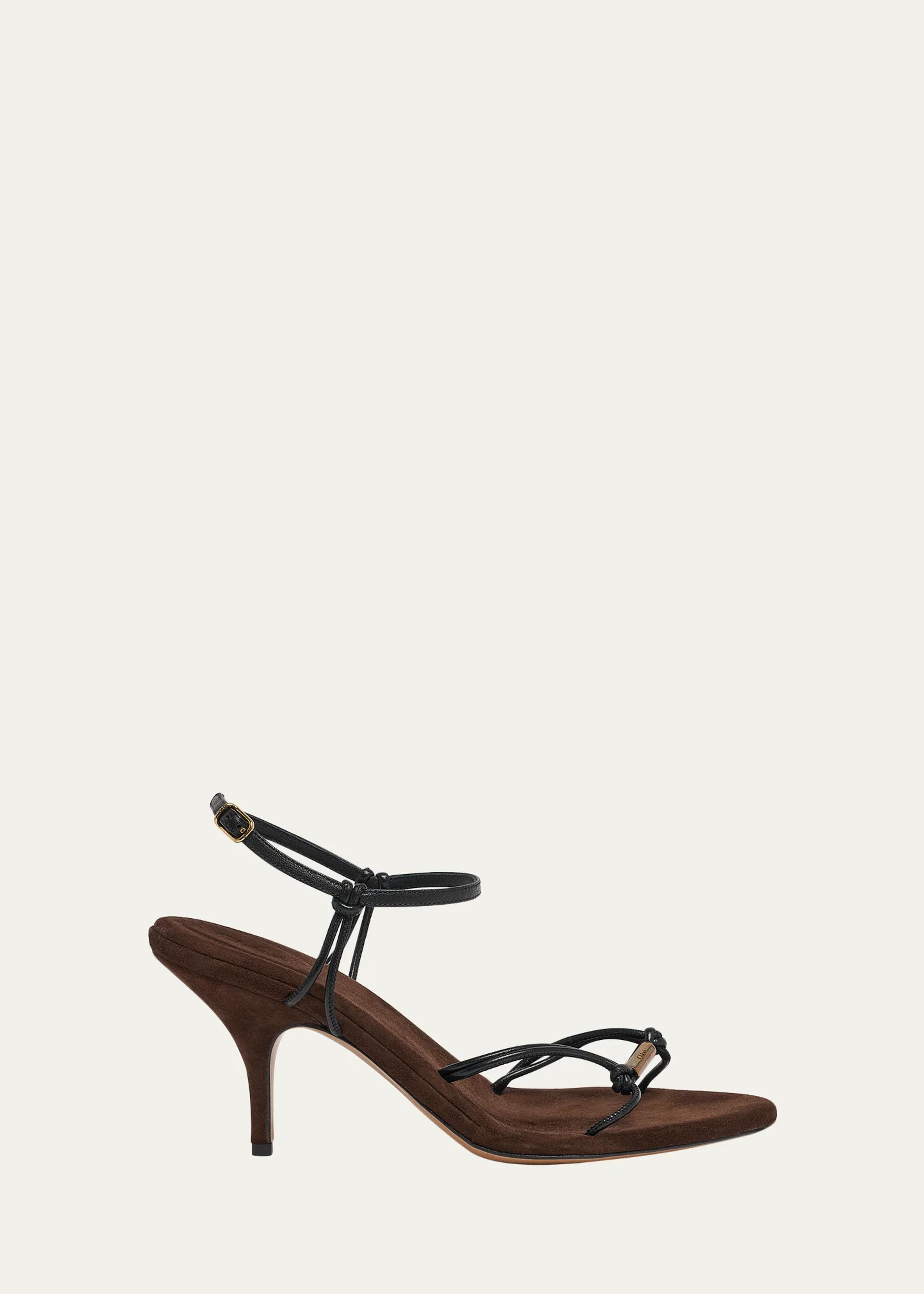 80mm Matilda Strappy Leather Sandals