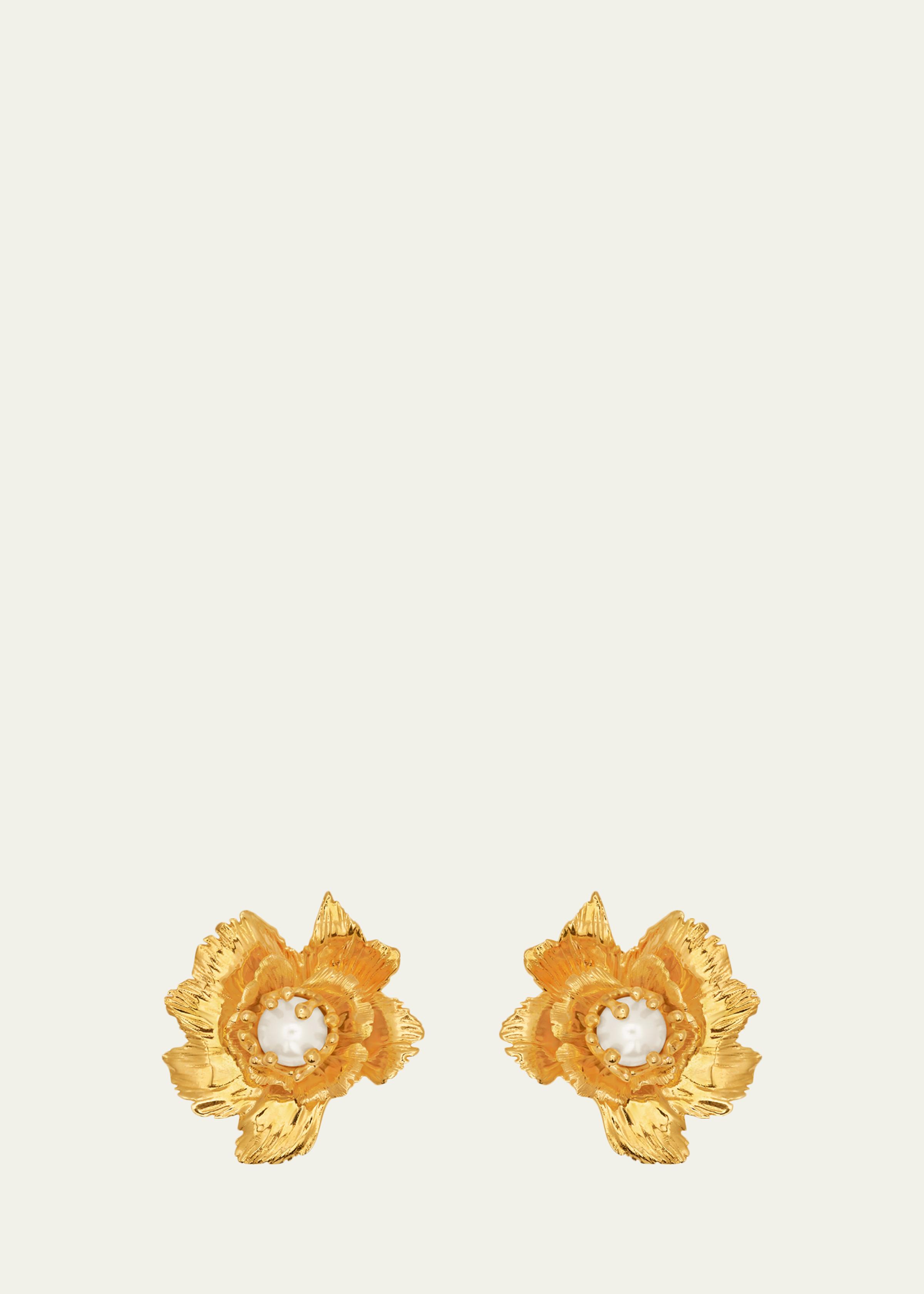 Wild Poppy Pearly Earrings