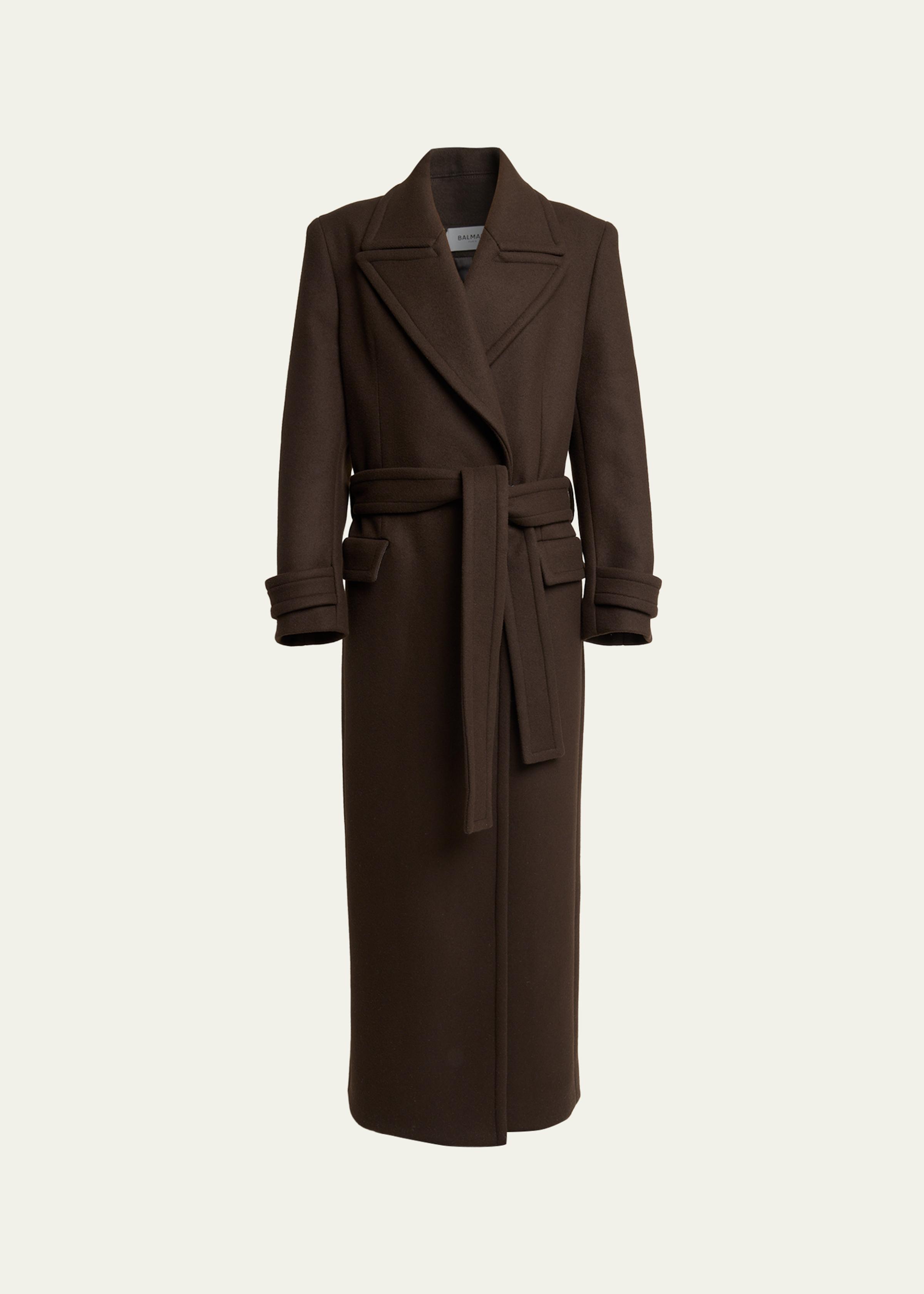 Belted Wool Oversized Long Coat