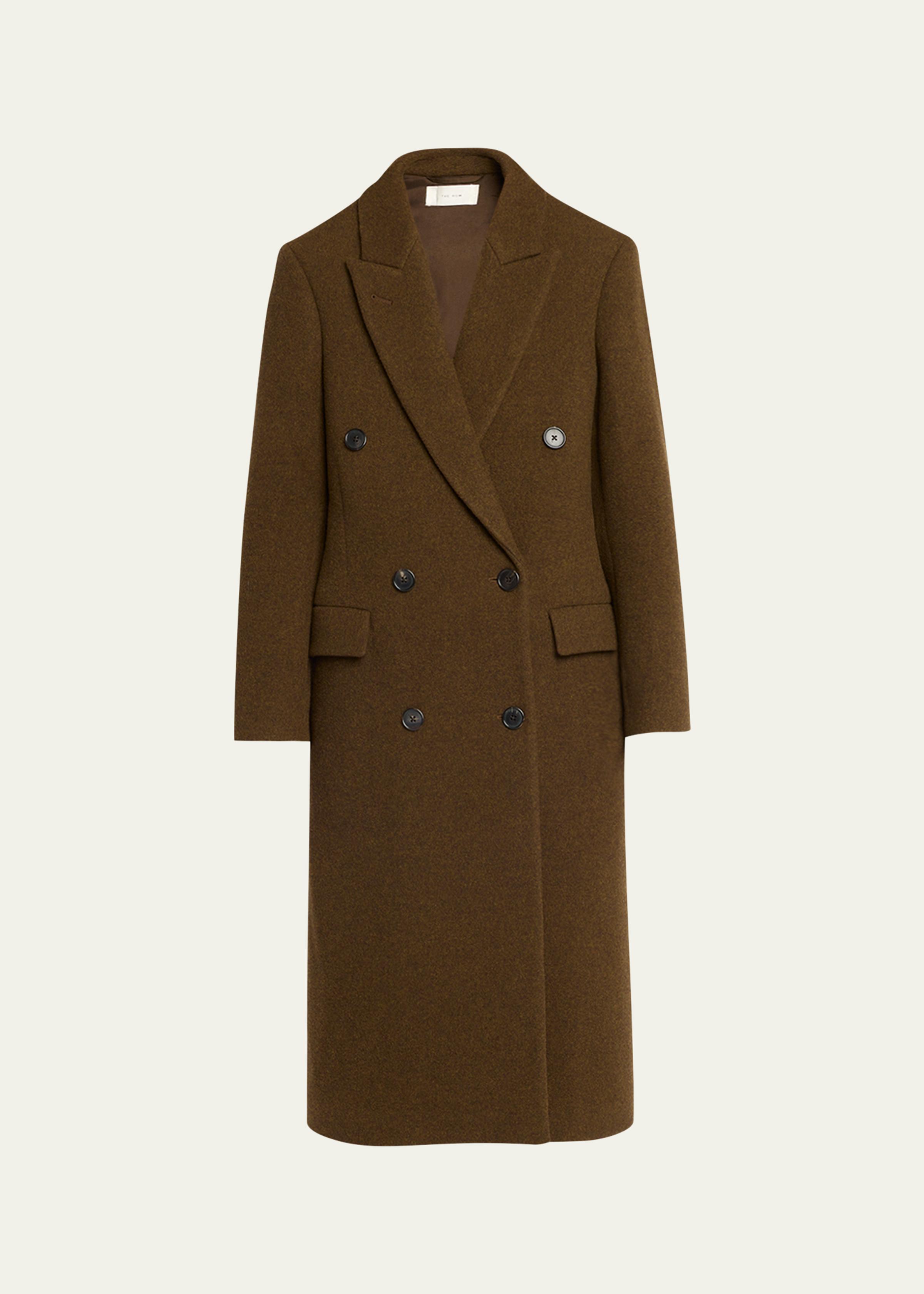 Bamira Wool Double-Breasted Long Coat