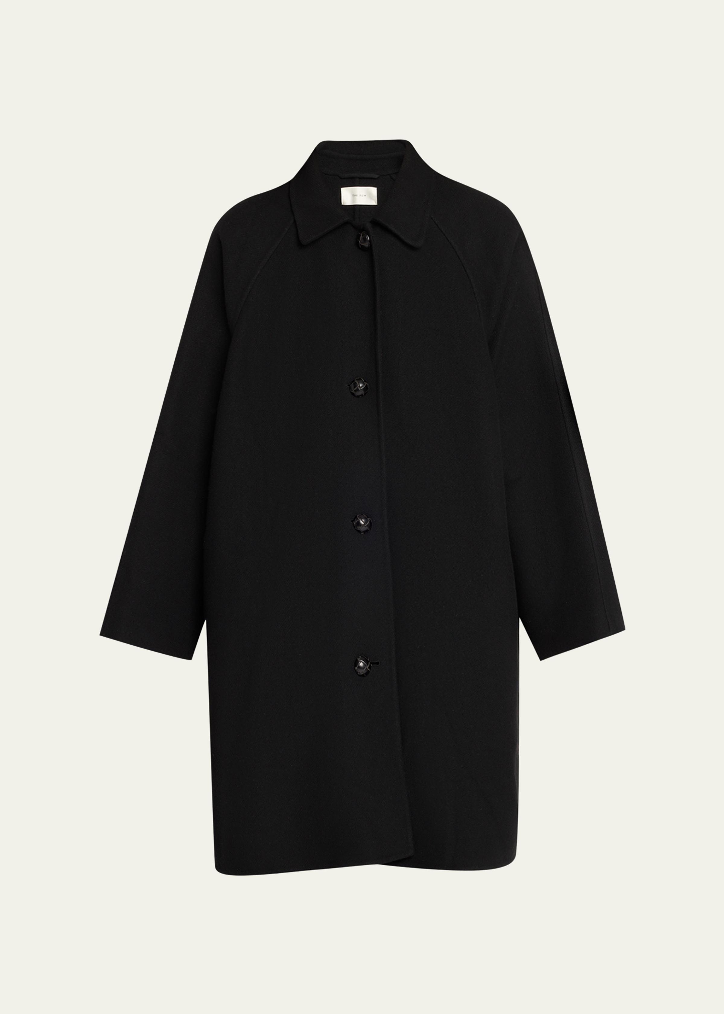Ina Wool-Cashmere Single-Breasted Car Coat