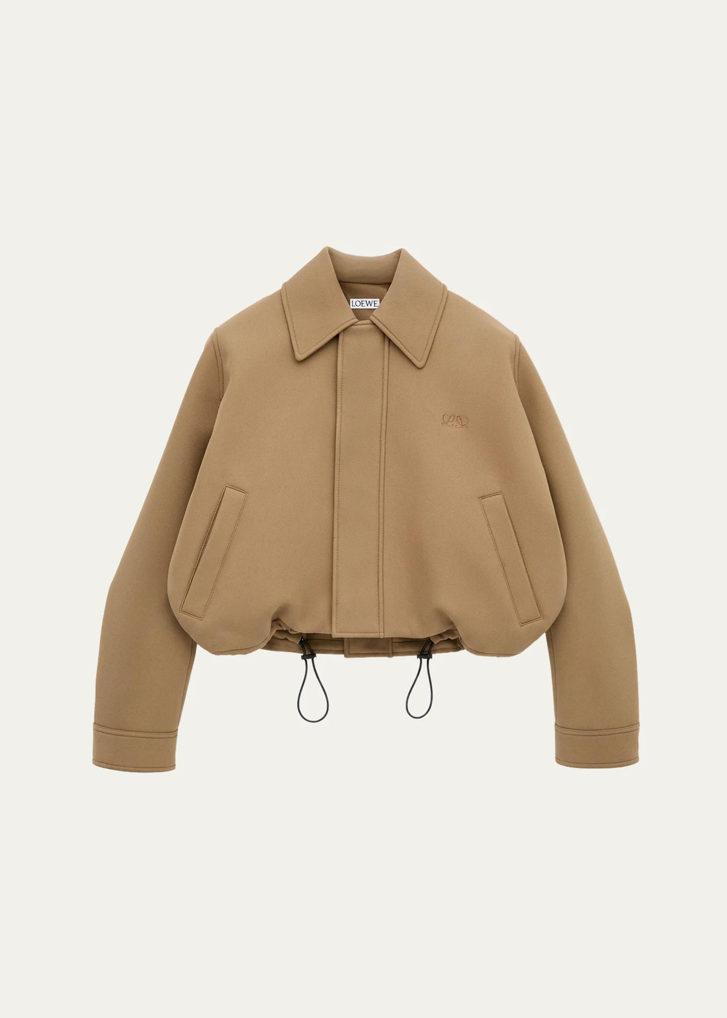Cotton Twill Drawstring Balloon Jacket