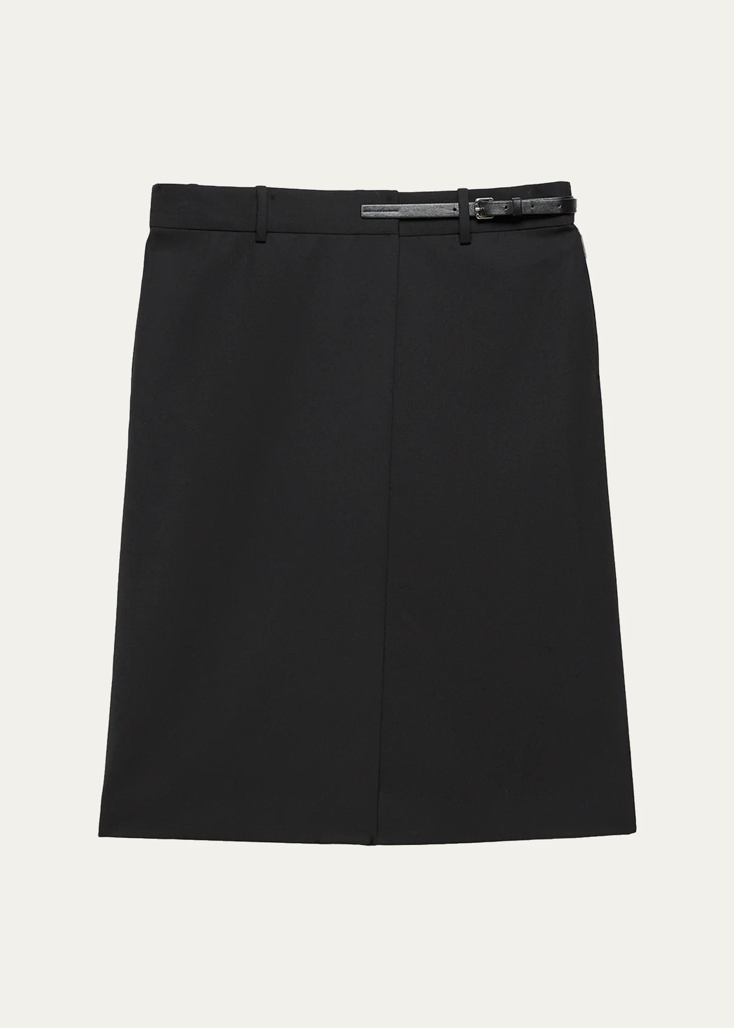Belted Asymmetric Skirt