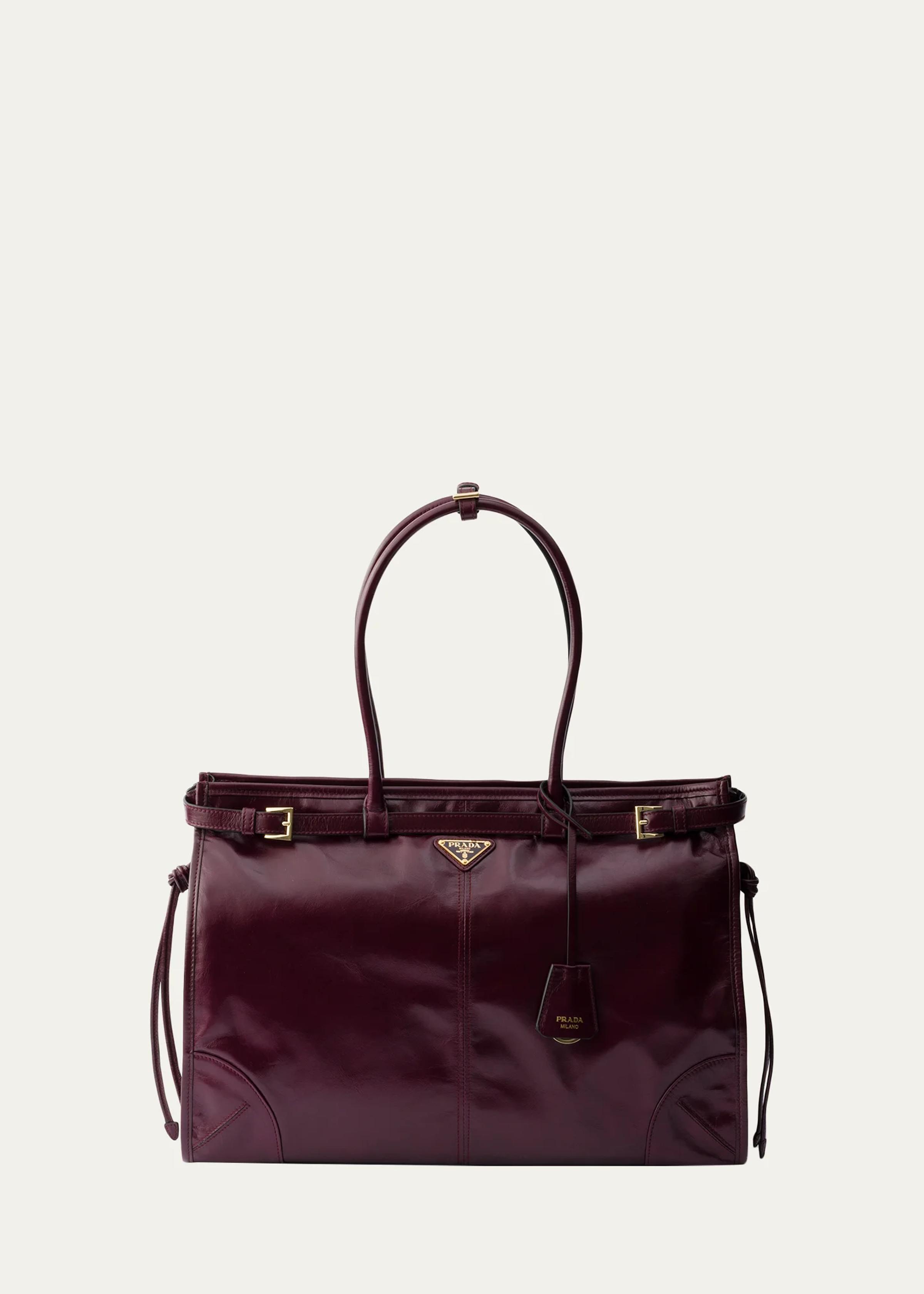 Bonnie Glossy Leather Tote Bag