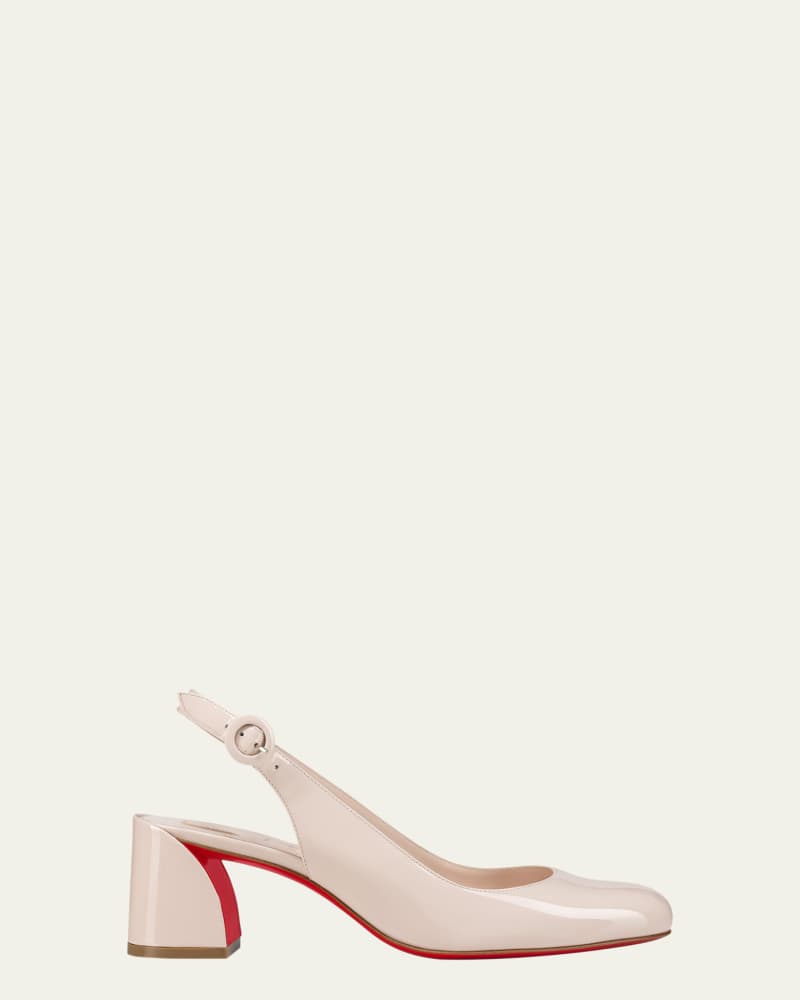 So Jane Patent Red Sole Slingback Pumps