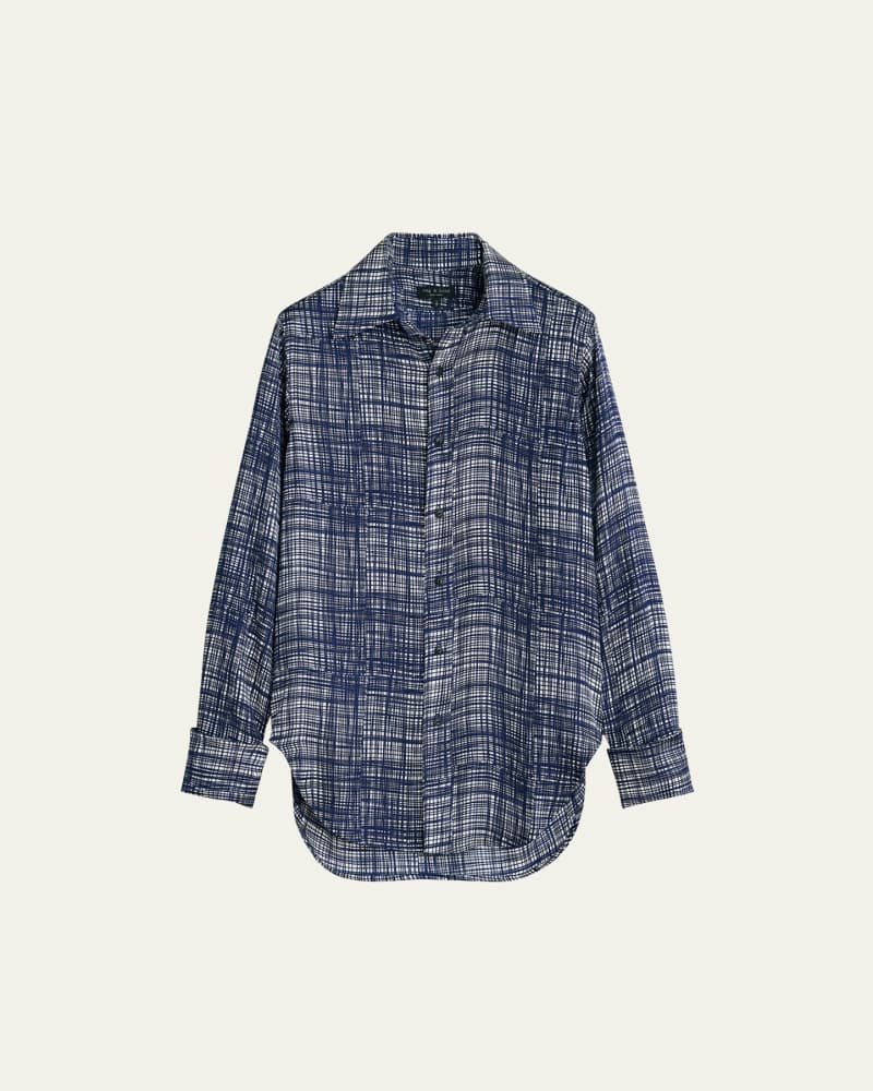 Delphine Printed Button-Front Shirt