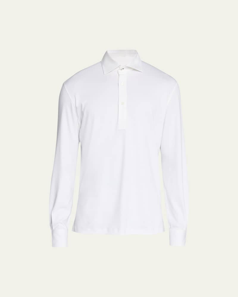 Flocked monogram classic shirt, Men's Fashion, Tops & Sets, Formal