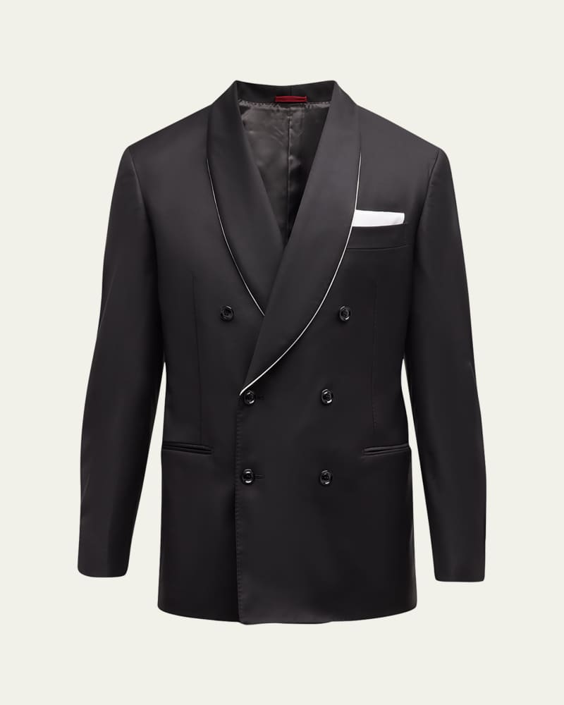 Men's Hollywood Glamour Double-Breasted Smoking Jacket