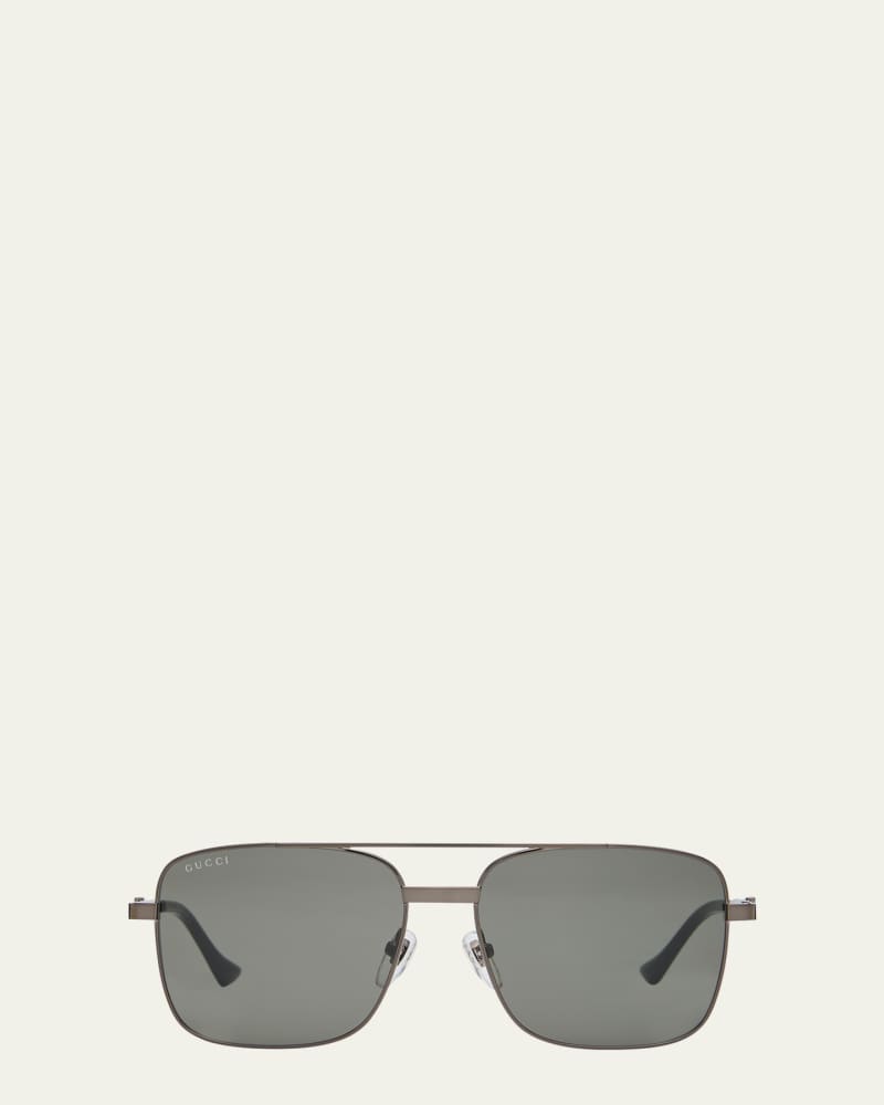 Men's Metal Rectangle Sunglasses