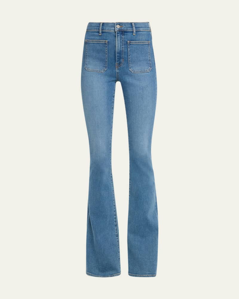 Beverly Skinny Flare Patch Pocket Jeans