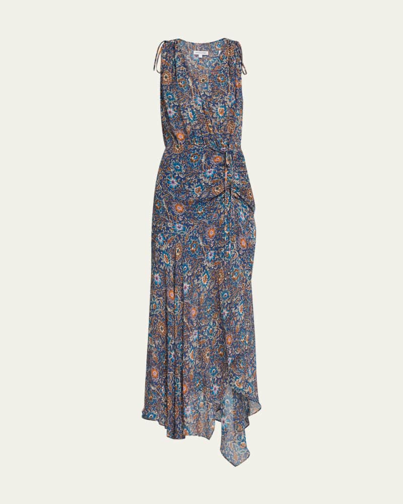 Dovima Floral Sleeveless A-Line Maxi Dress