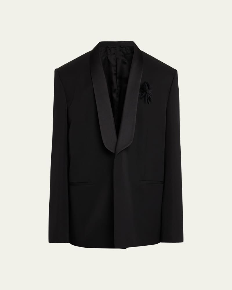 Givenchy Men's Distressed Patchwork Denim Jacket - Bergdorf Goodman