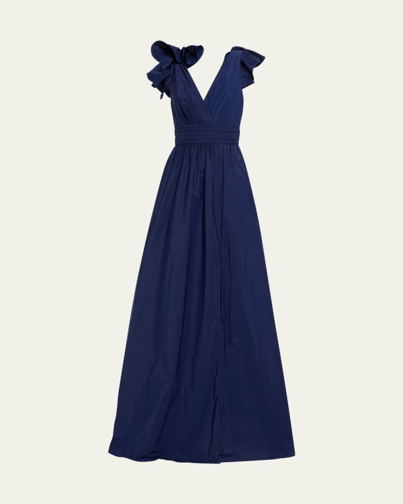 Marchesa notte long empire line dress cheap